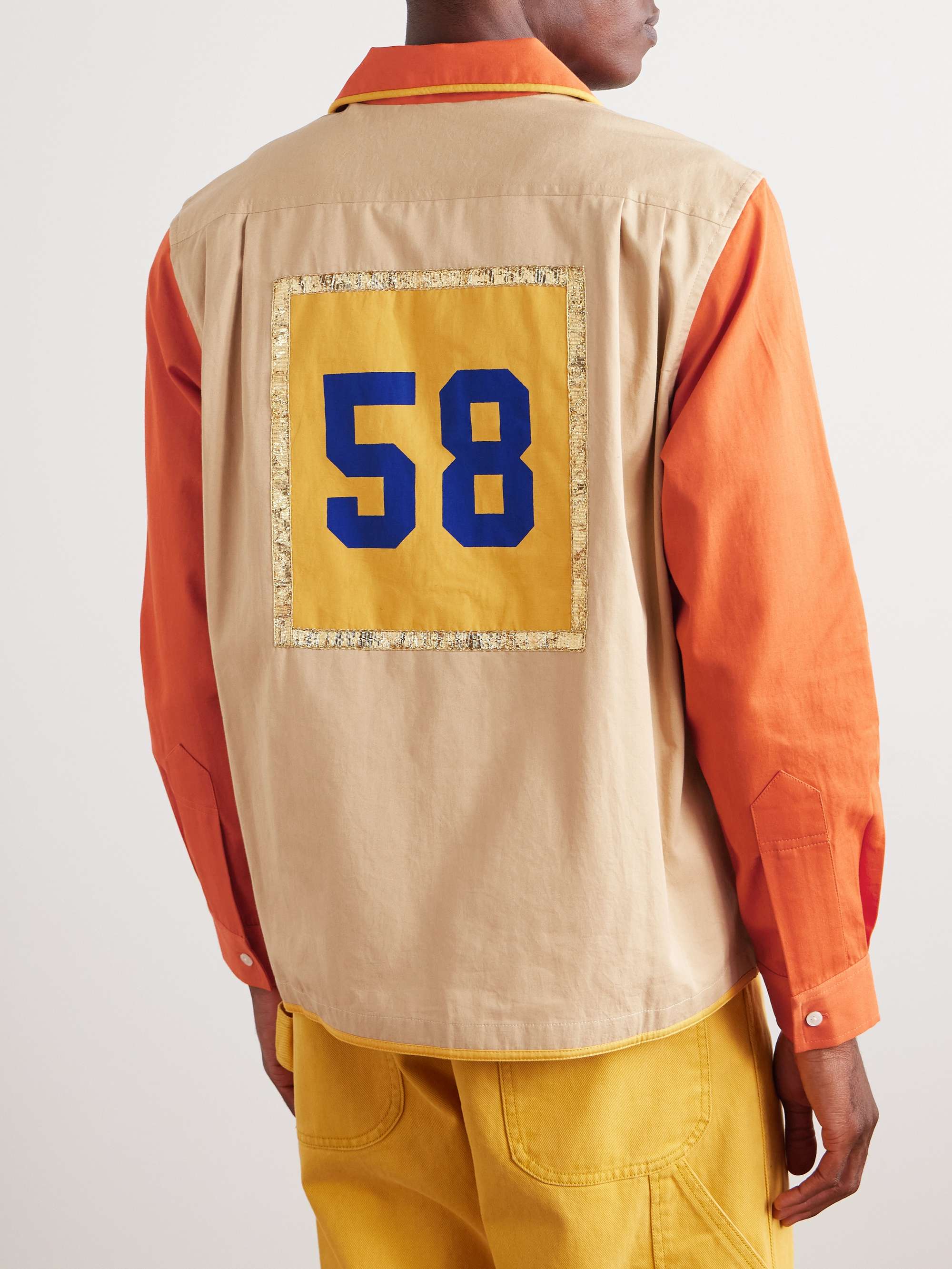 Colour-Block Cotton-Twill Shirt view