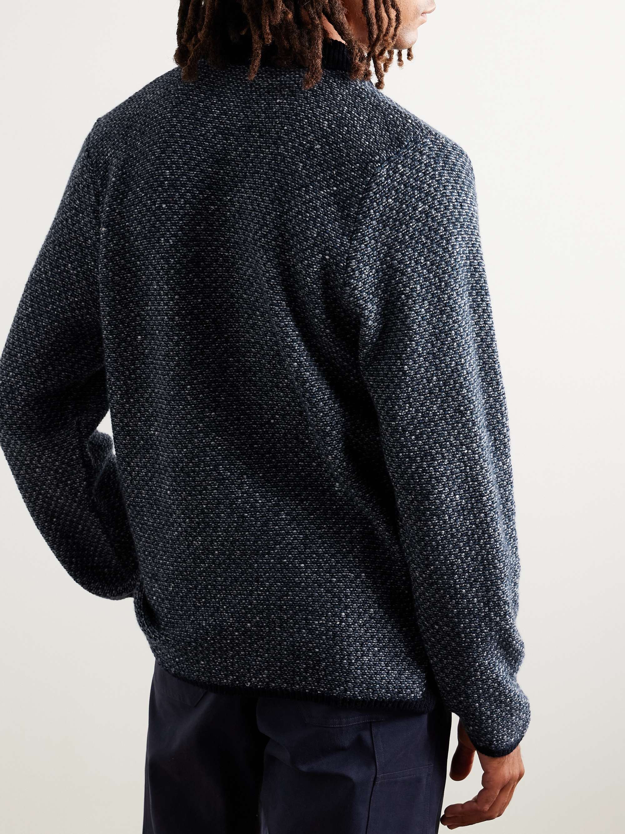 Donegal Merino Wool and Cashmere-Blend Shirt Jacket view