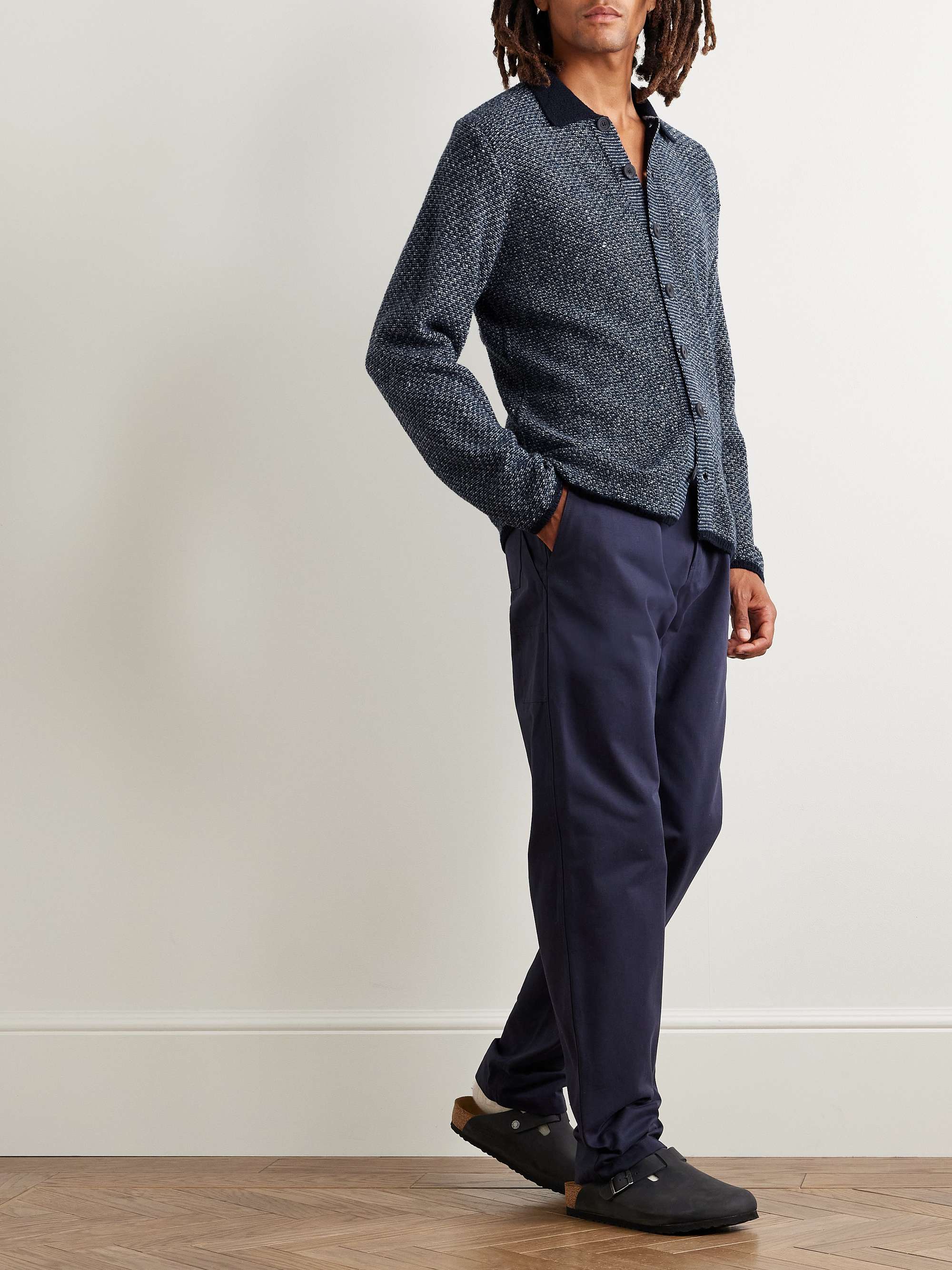 Donegal Merino Wool and Cashmere-Blend Shirt Jacket view