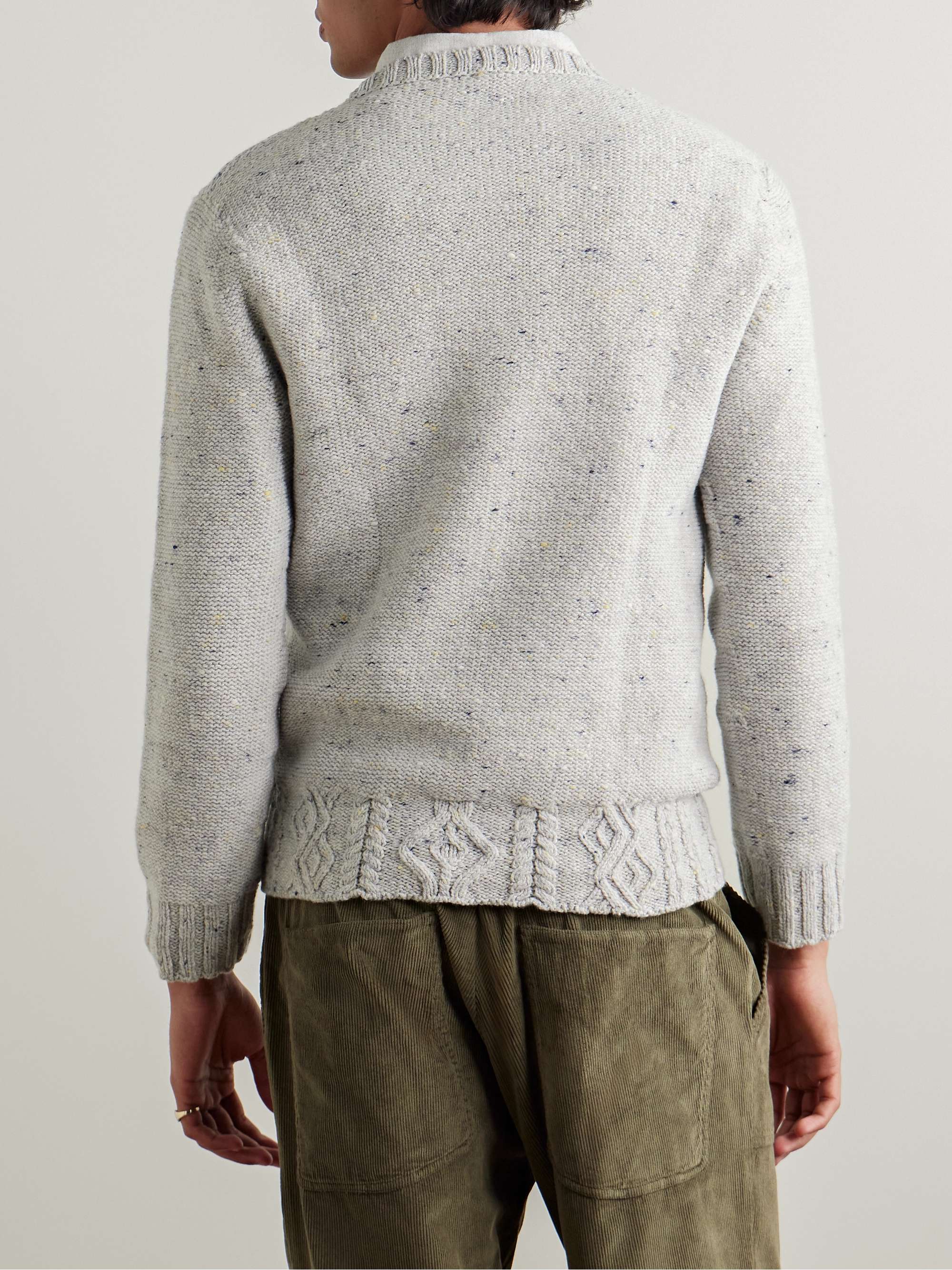 Celebration Cable-Knit Donegal Merino Wool and Cashmere-Blend Sweater view