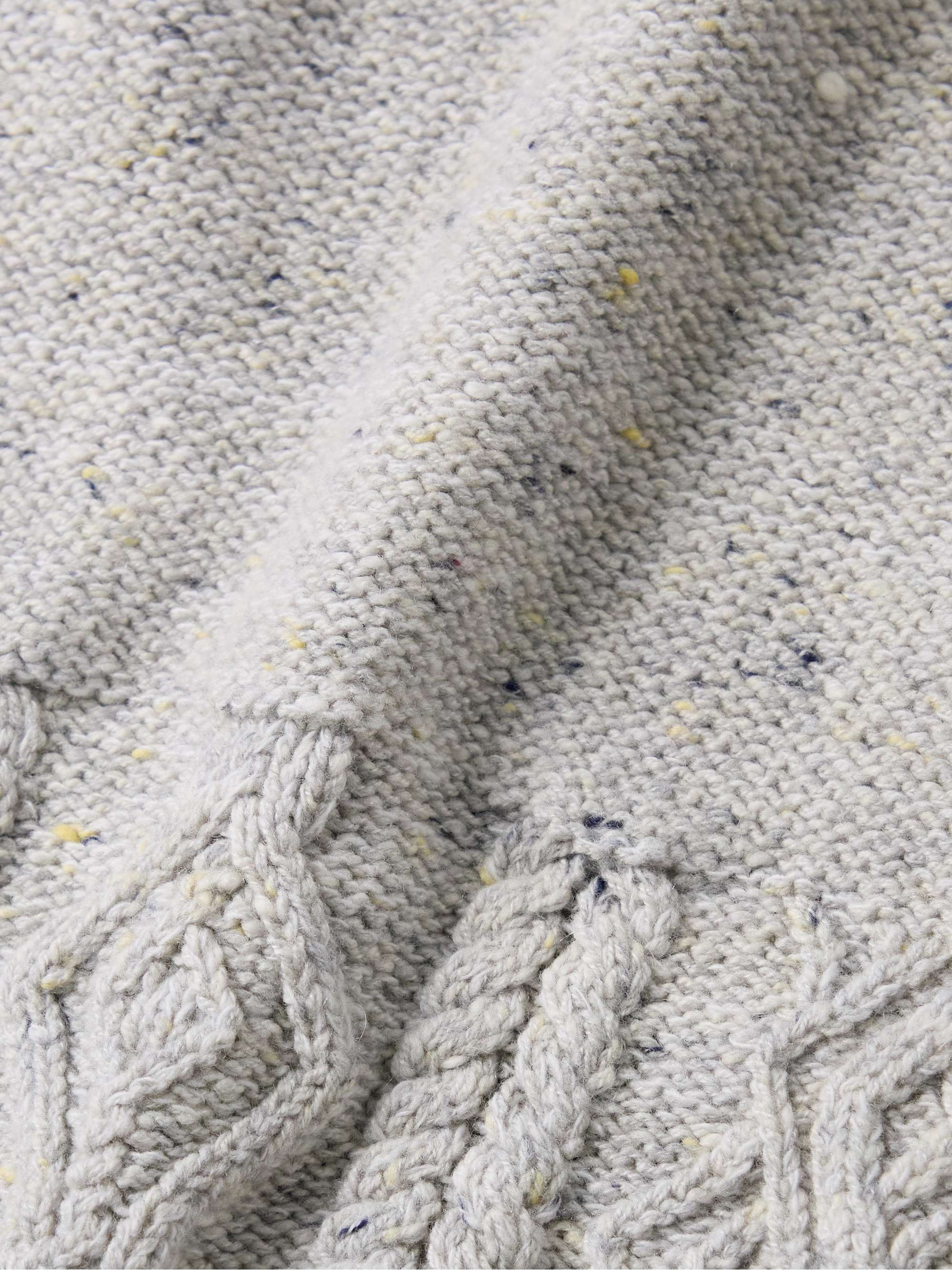 Celebration Cable-Knit Donegal Merino Wool and Cashmere-Blend Sweater view
