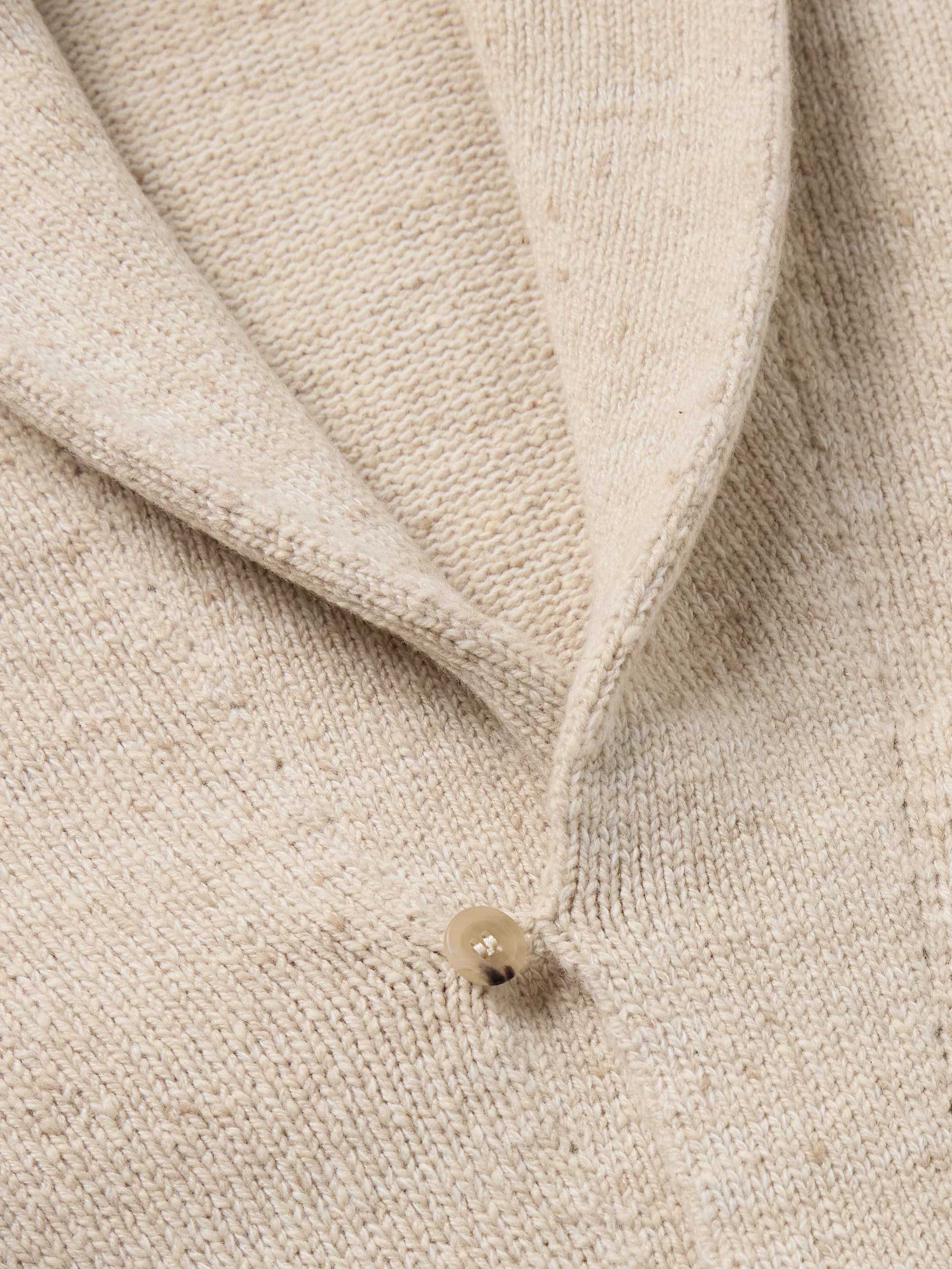 Shawl-Collar Merino Wool and Cashmere-Blend Cardigan view