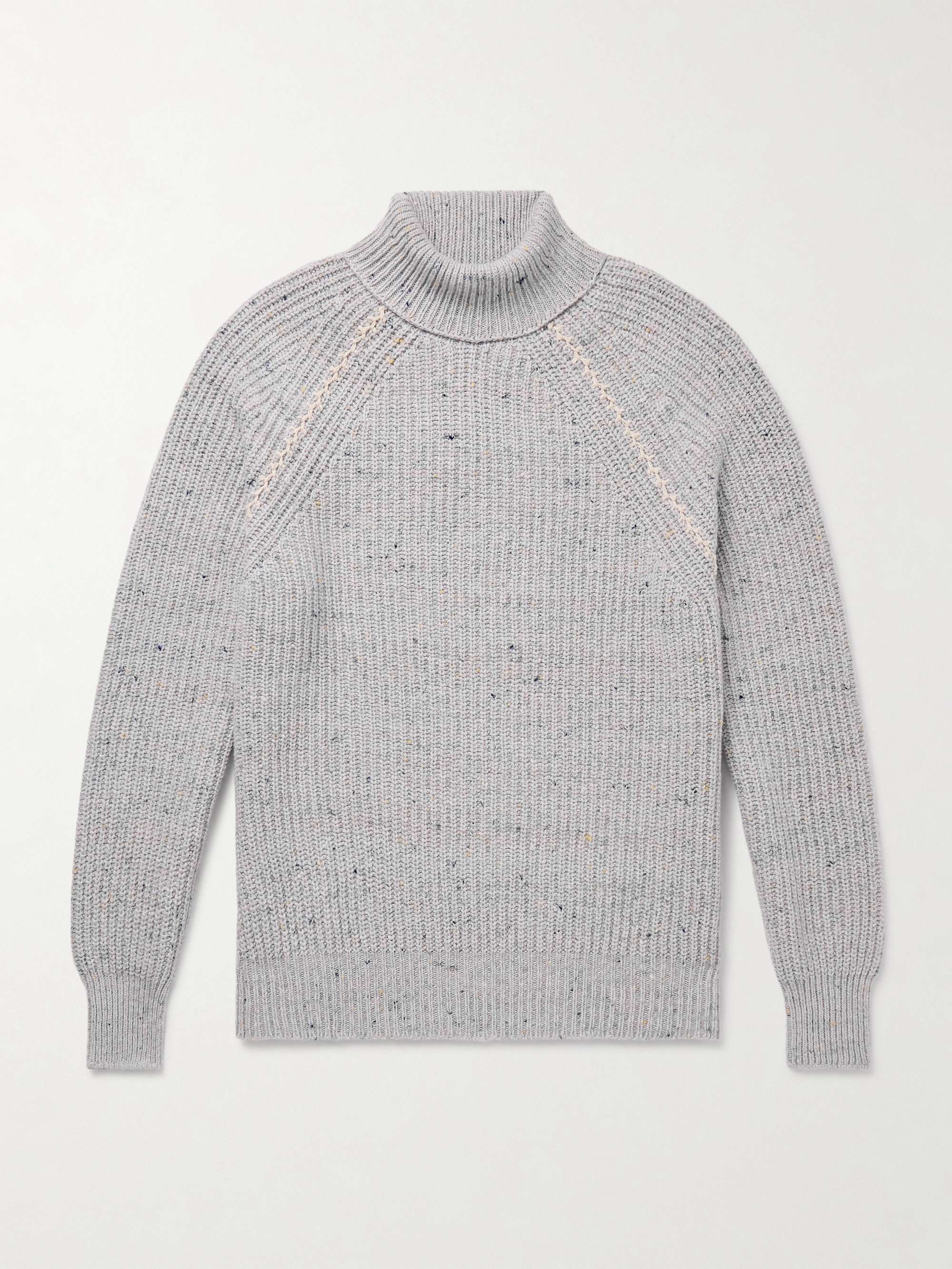 Boatbuilder Ribbed Merino Wool and Cashmere-Blend Rollneck Sweater view