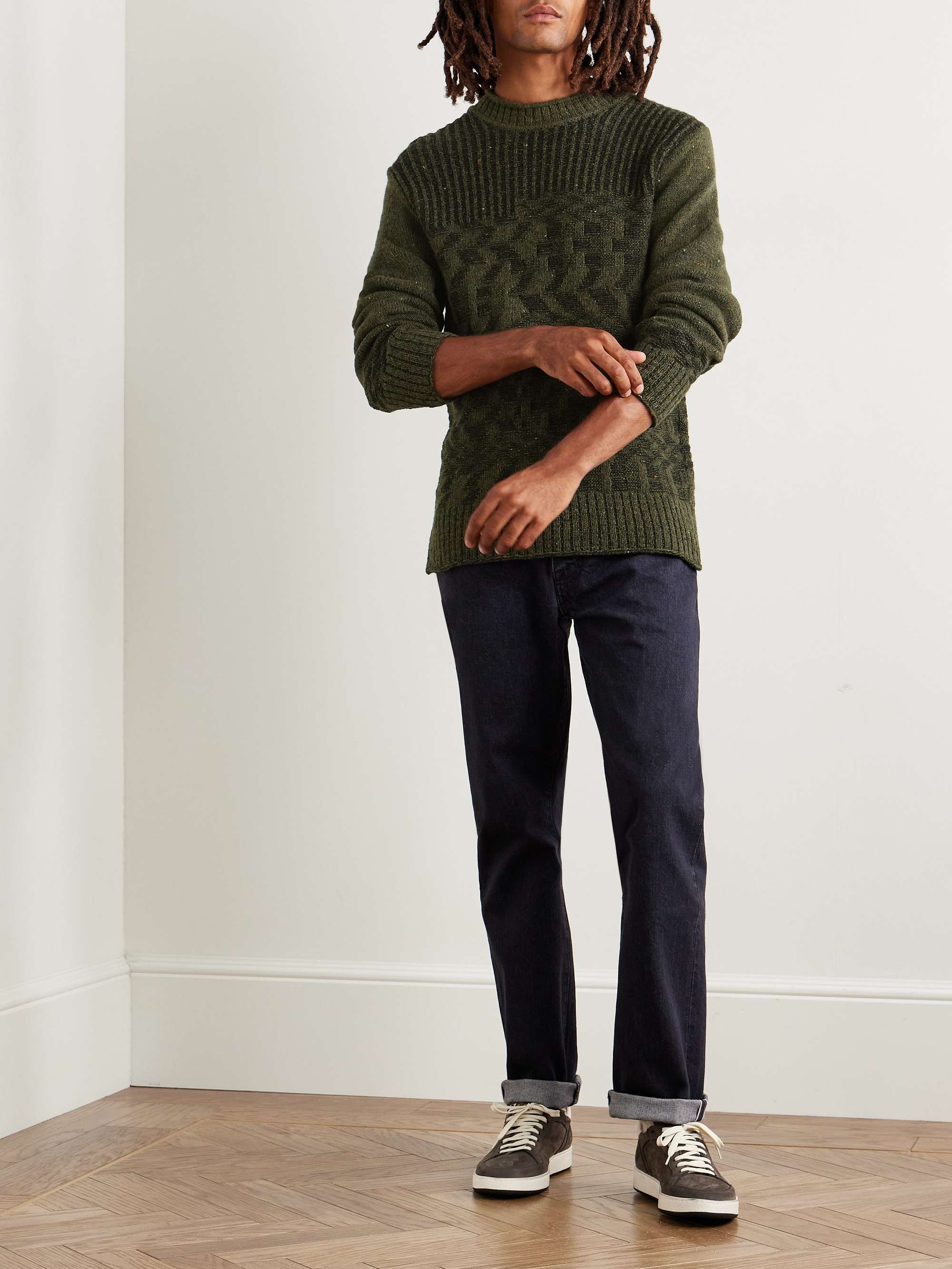 Claiochai Merino Wool and Cashmere-Blend Jacquard Sweater view