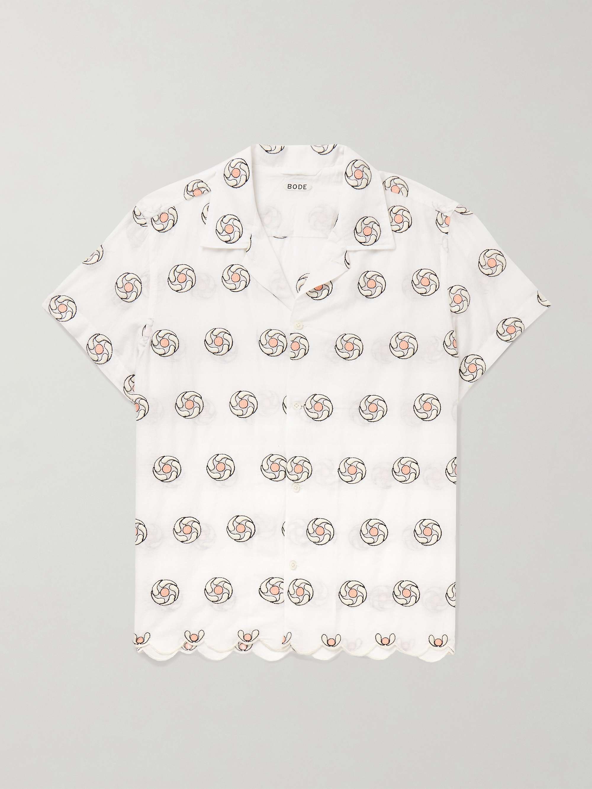 Aperture Camp-Collar Embroidered Cotton Shirt view