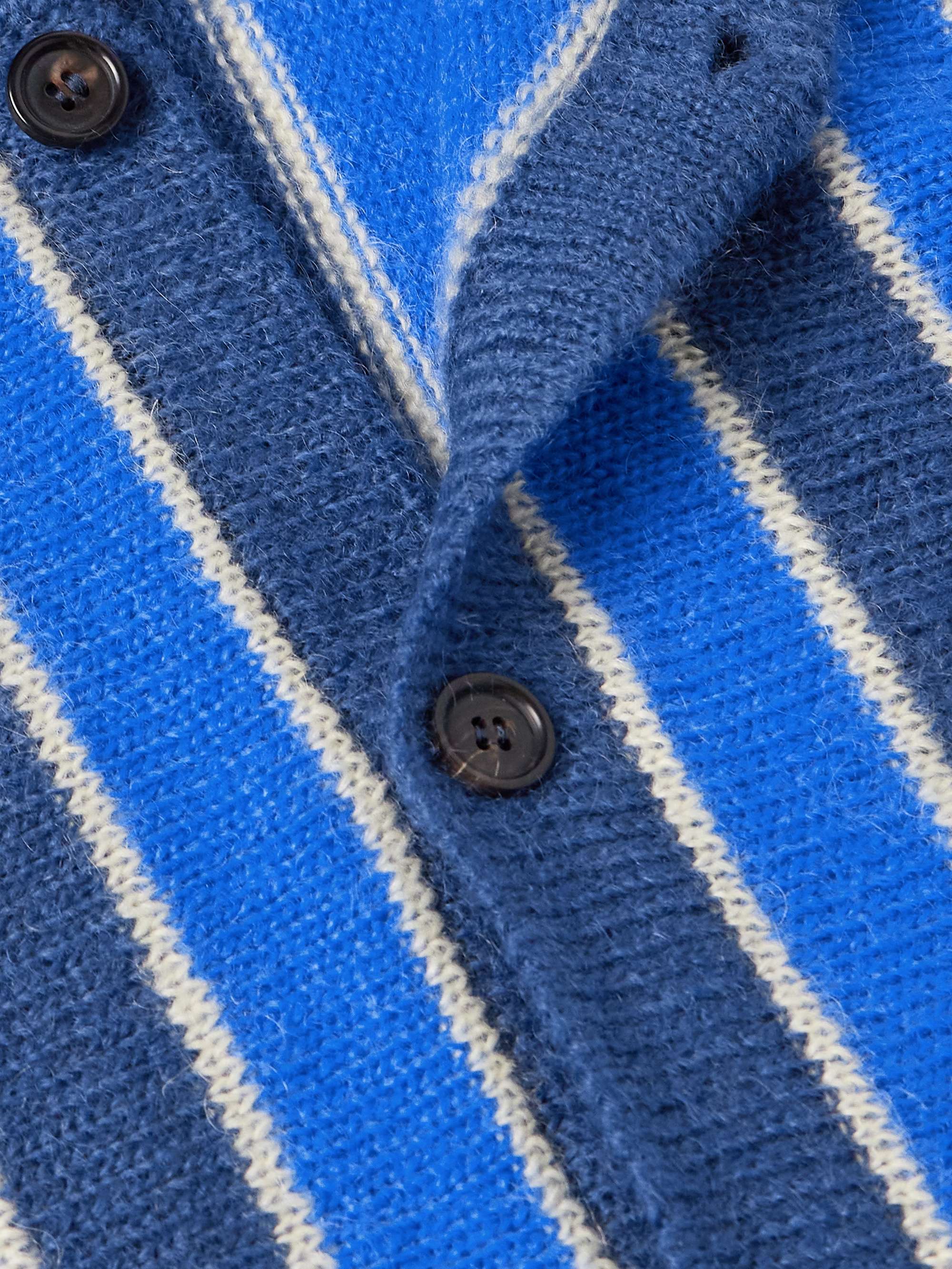 Striped Superkid Mohair-Blend Cardigan view