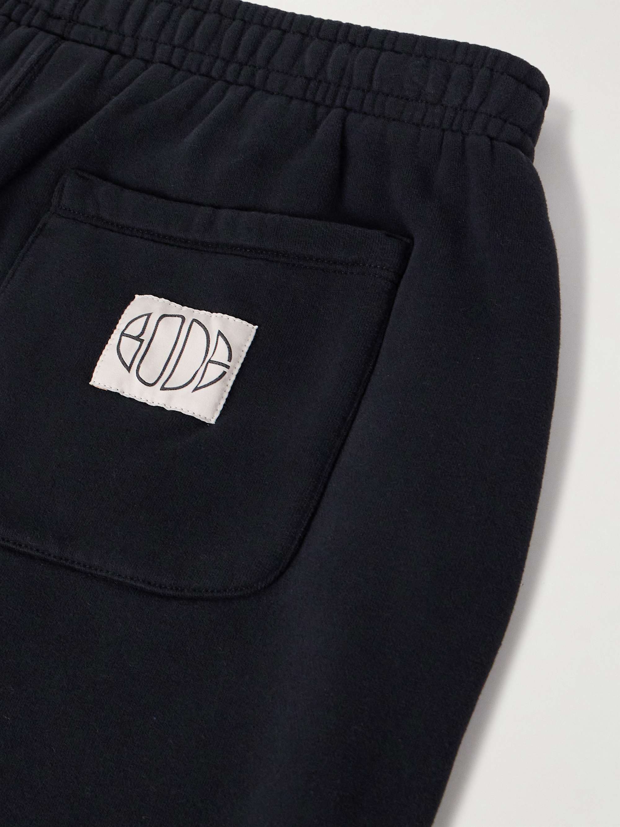 Tapered Logo-Appliquéd Cotton-Jersey Sweatpants view