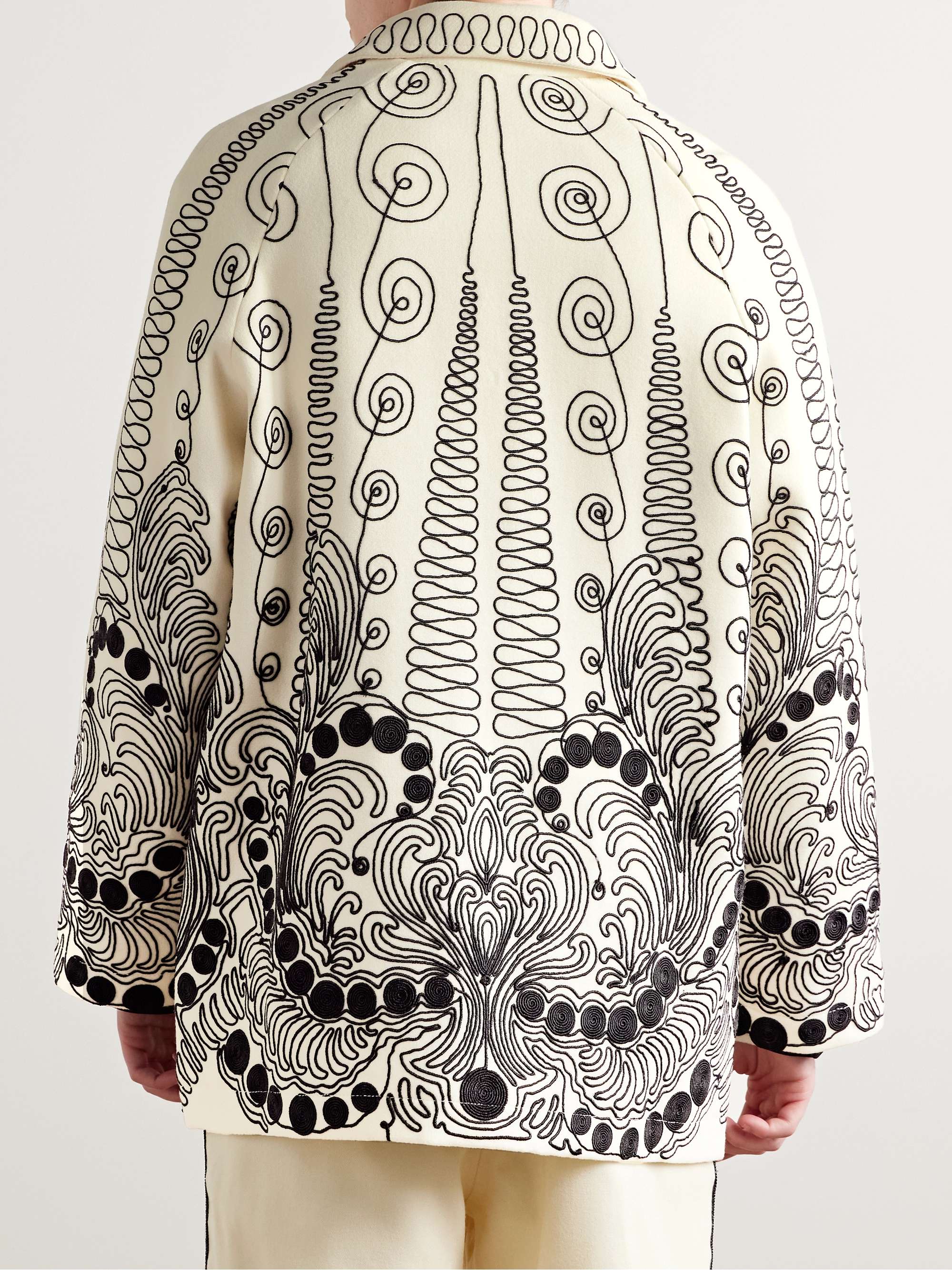 Embroidered Merino Wool Jacket view