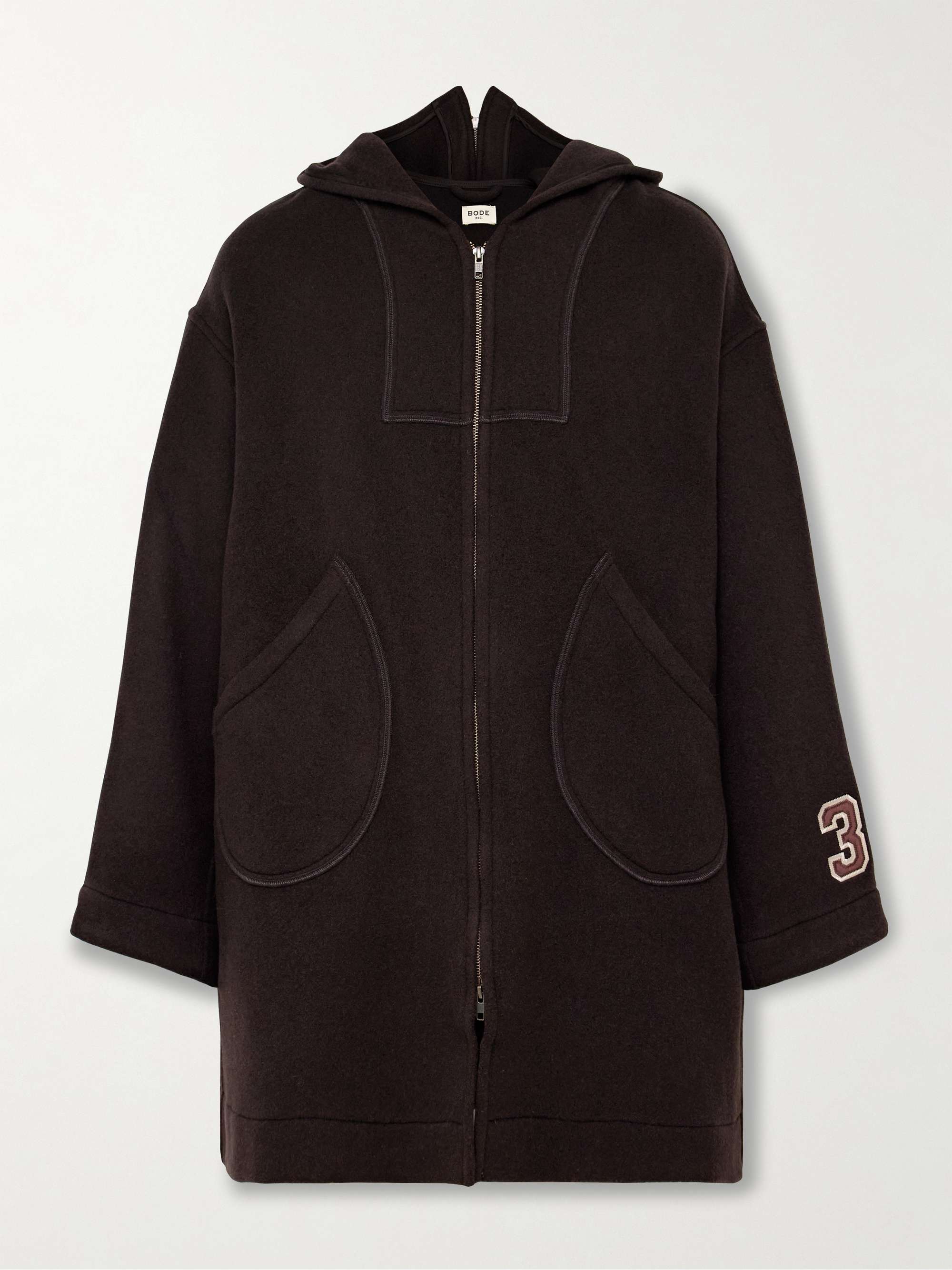Sideline Appliquéd Wool-Felt Coat view