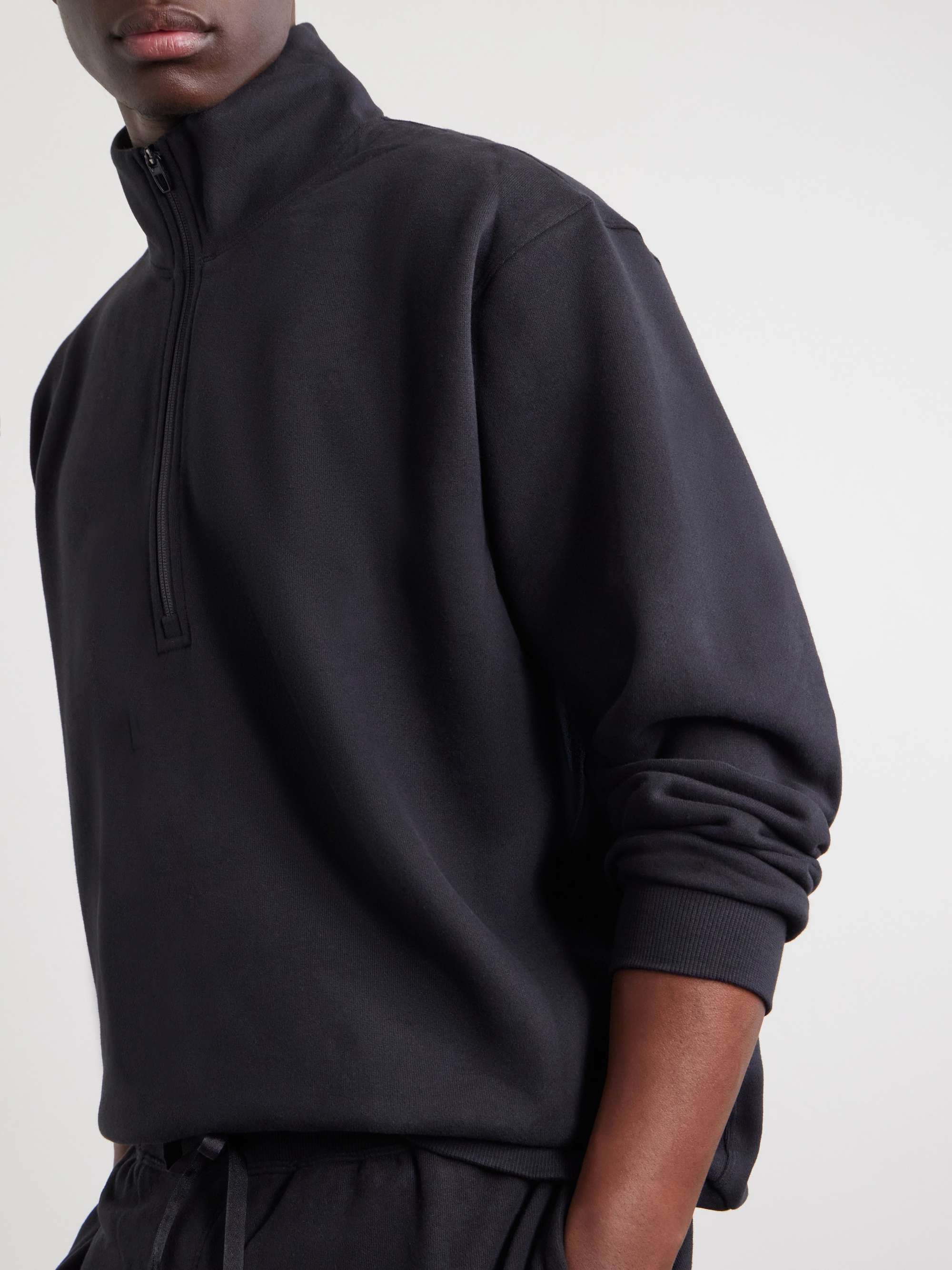 Steady State Cotton-Blend Jersey Half-Zip Sweatshirt view