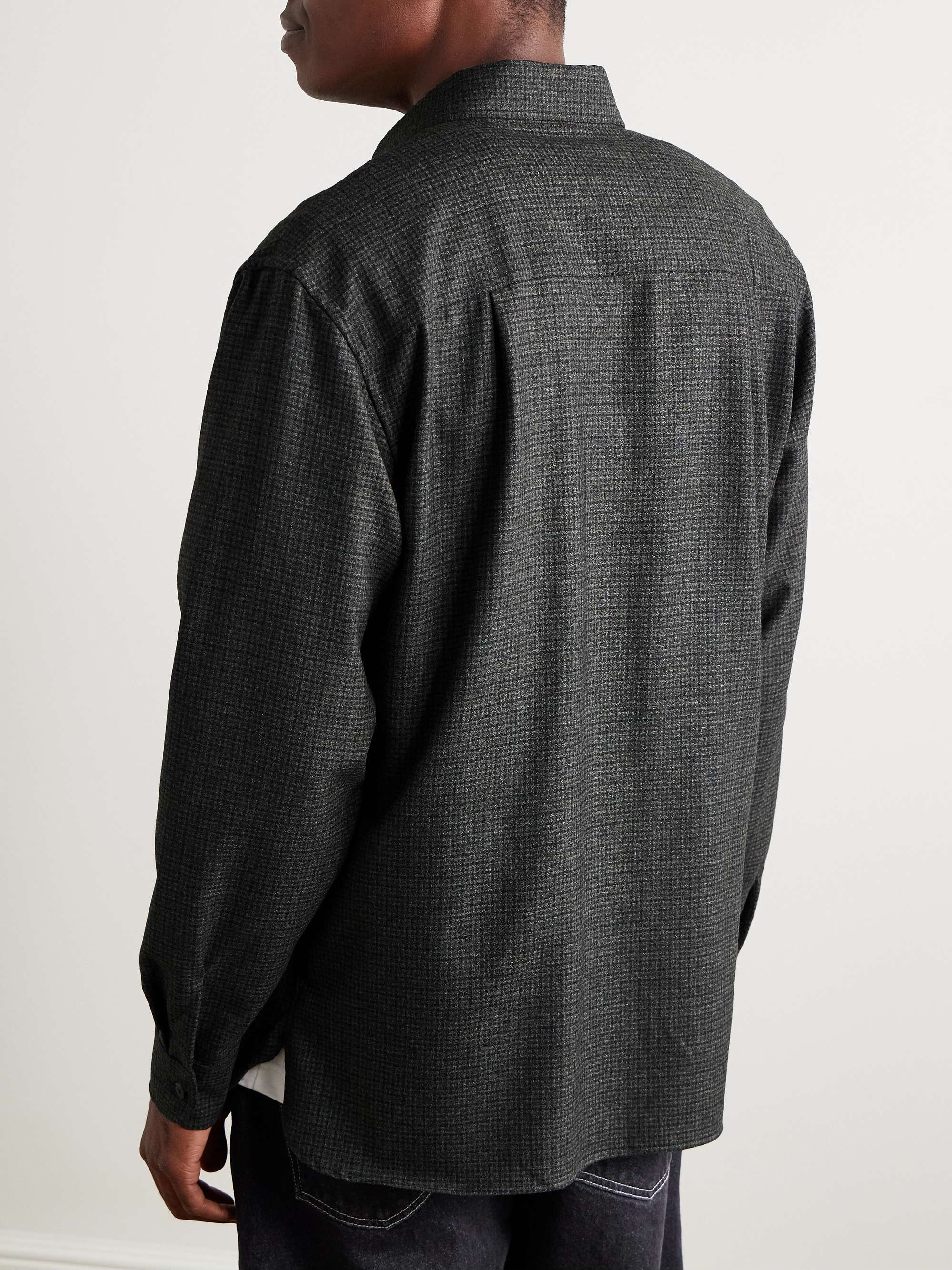 Puppytooth Wool-Flannel Overshirt view