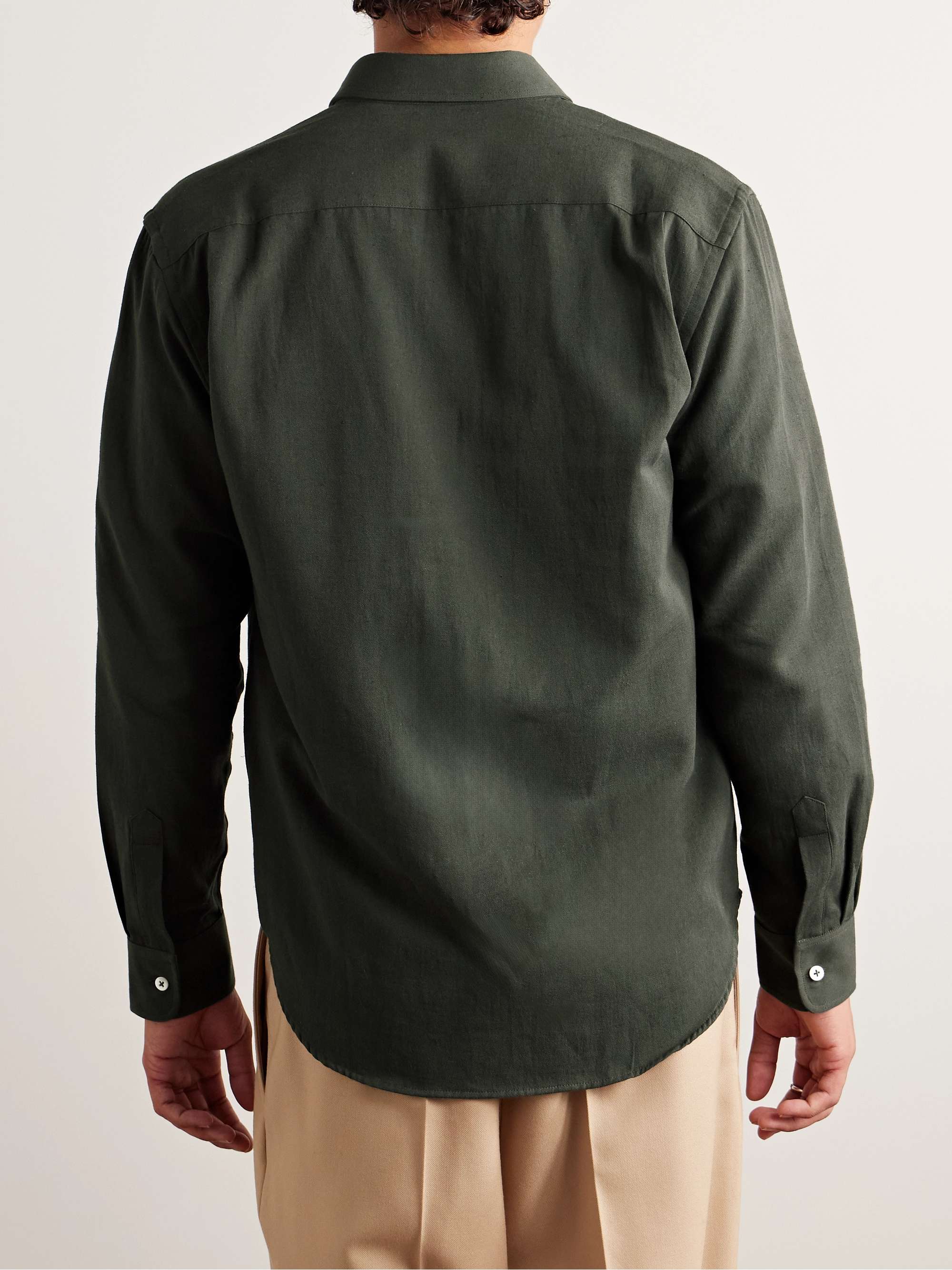 Cotton and Hemp-Blend Gabardine Shirt view