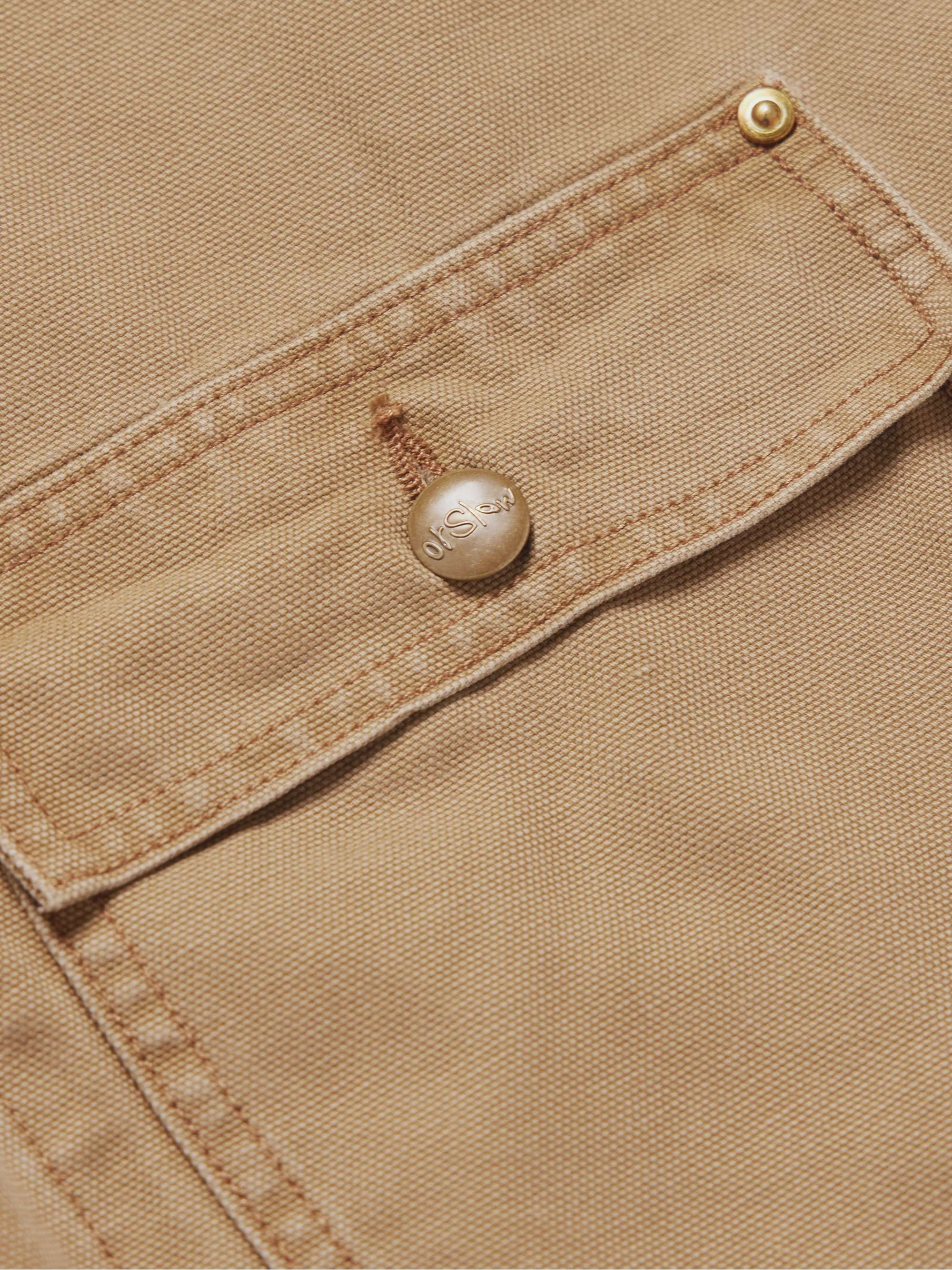 Corduroy-Trimmed Cotton-Canvas Chore Jacket view