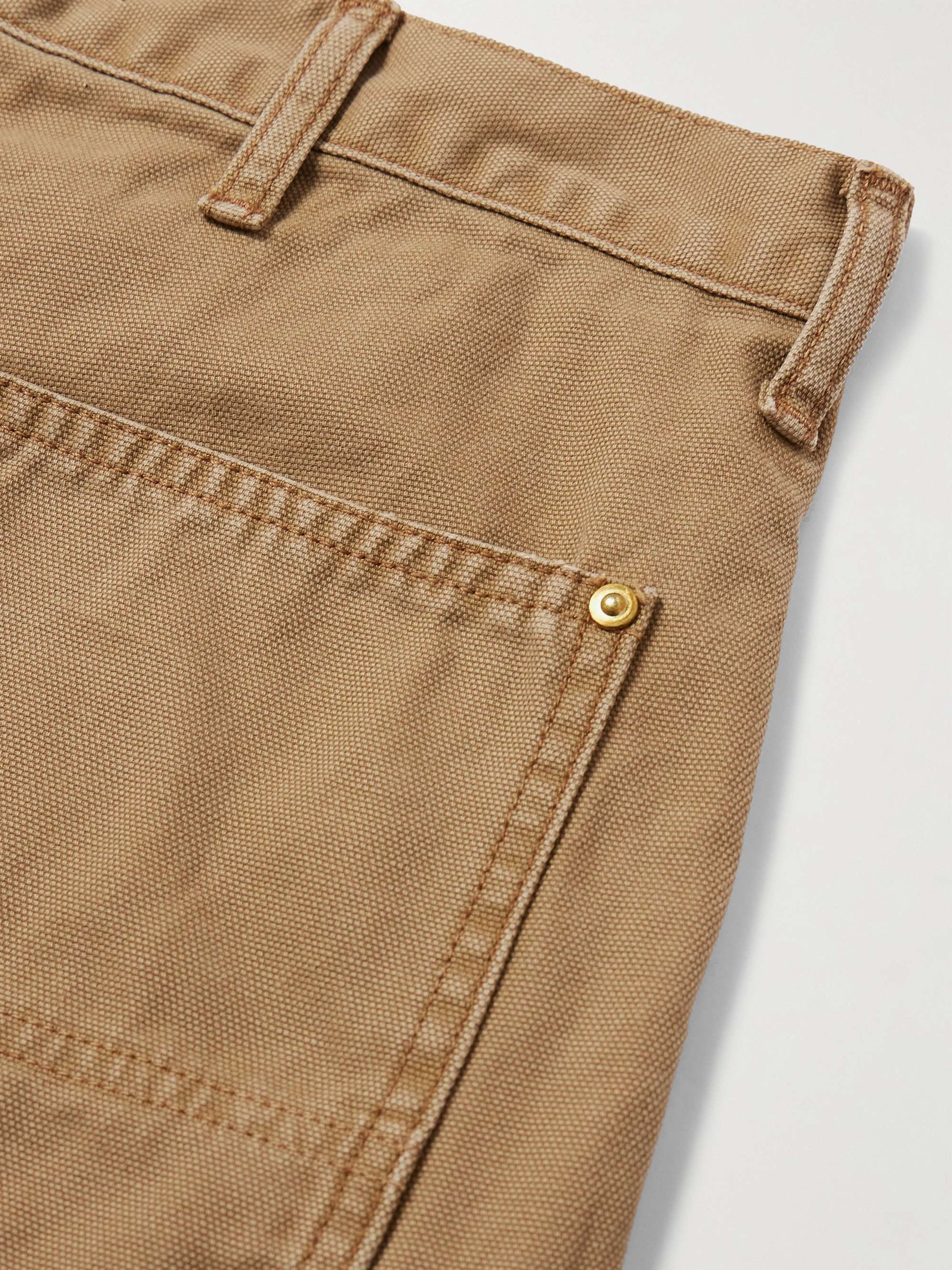 Straight-Leg Cotton-Canvas Trousers view