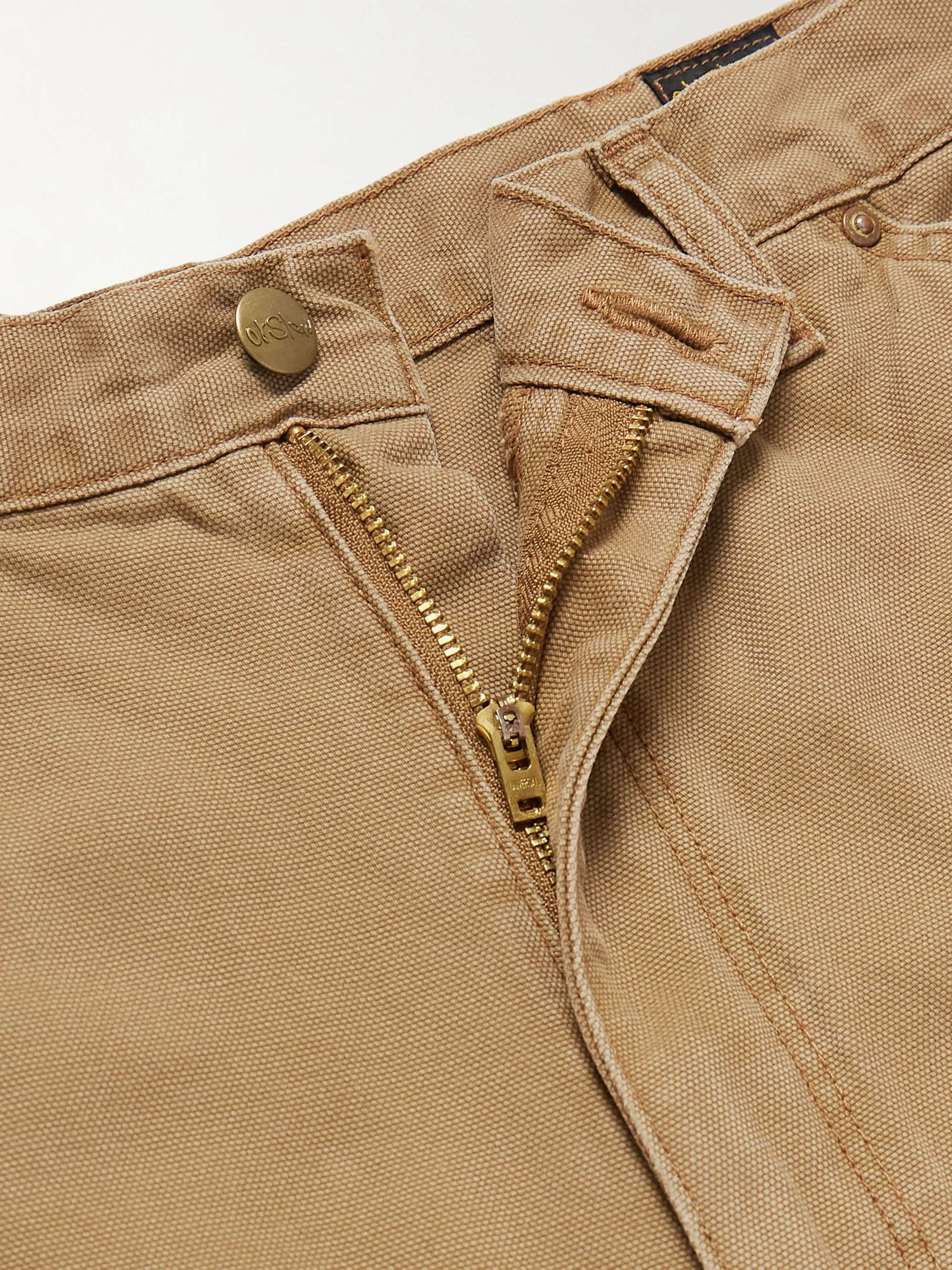 Straight-Leg Cotton-Canvas Trousers view