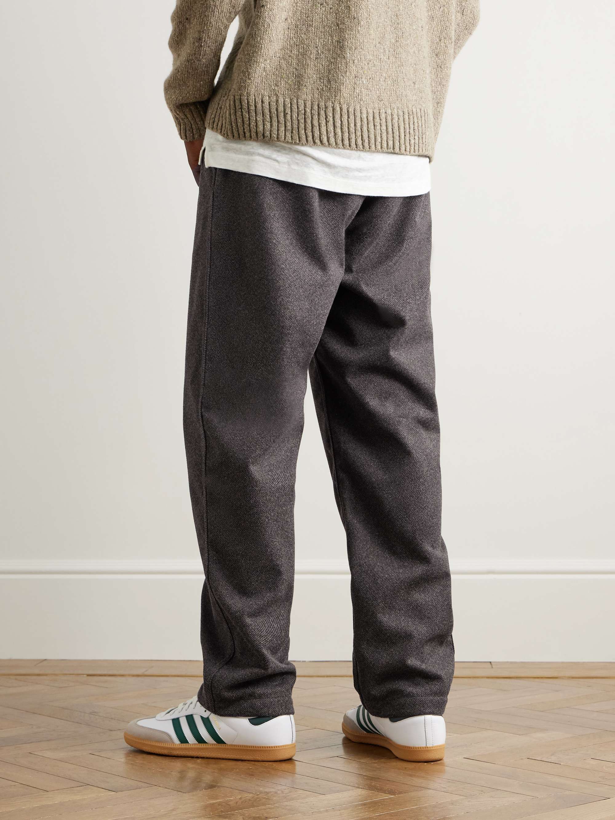 New Yorker Straight-Leg Tweed Drawstring Trousers view