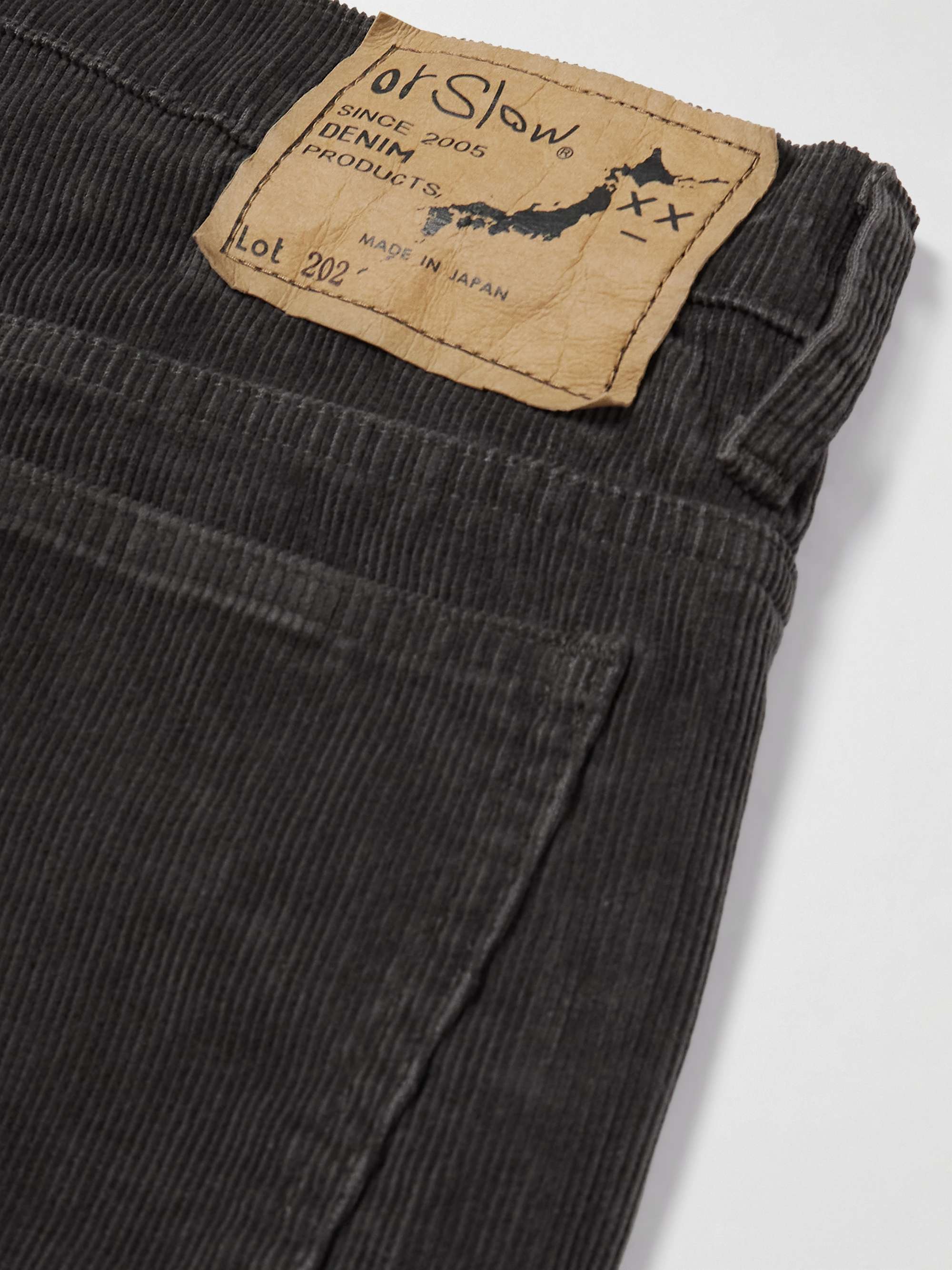 Straight-Leg Cotton-Blend Corduroy Trousers view