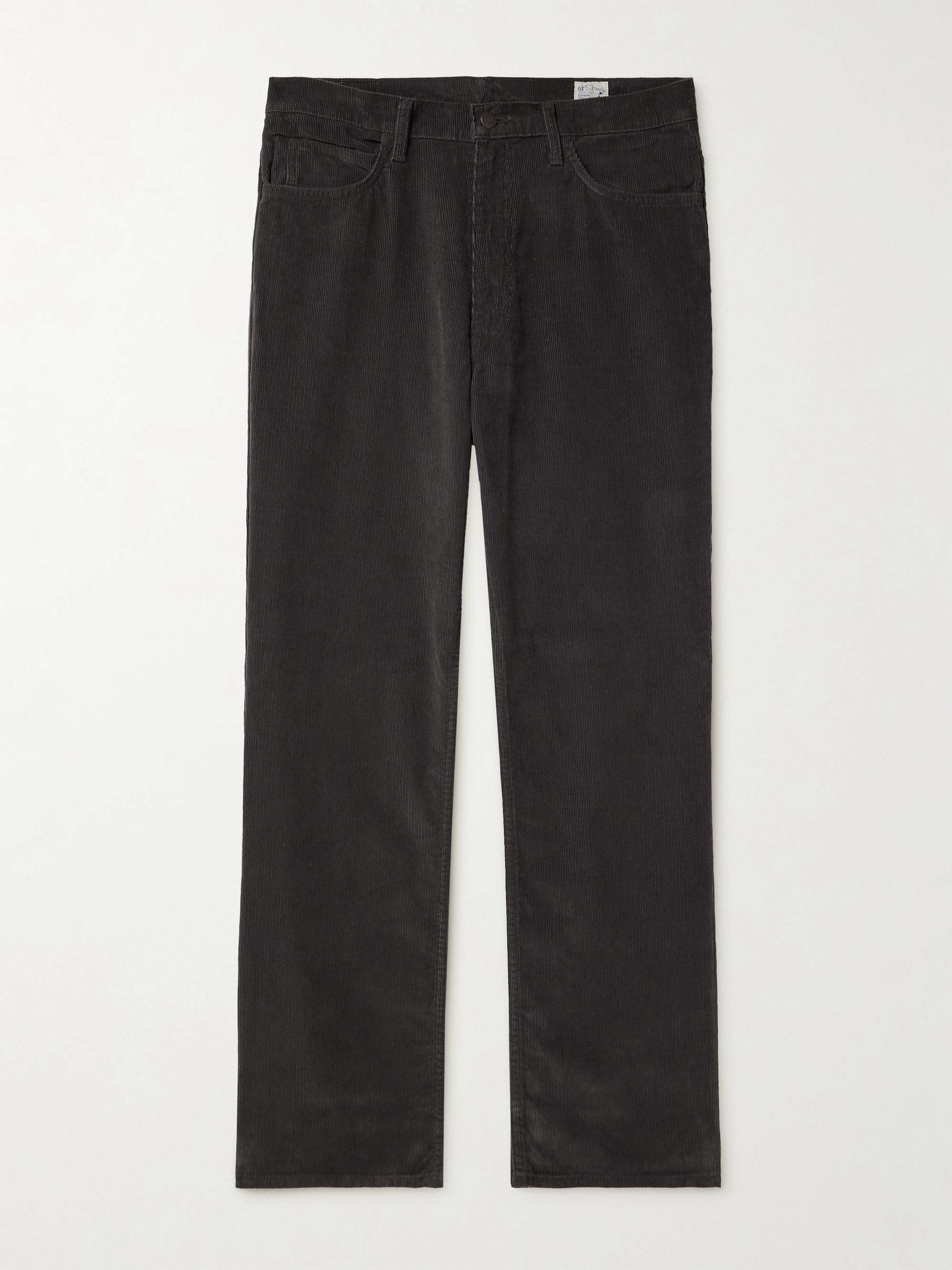Straight-Leg Cotton-Blend Corduroy Trousers view