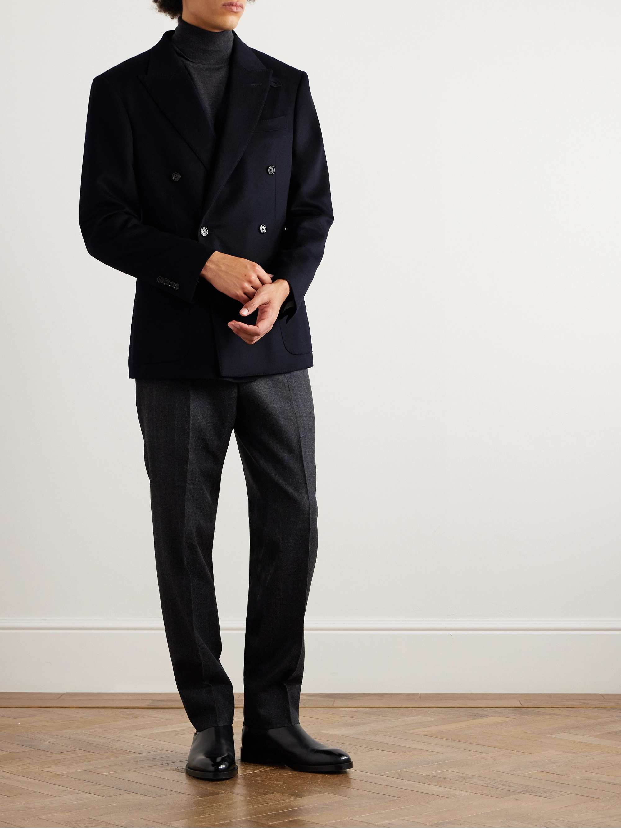Double-Breasted Cashmere Blazer view