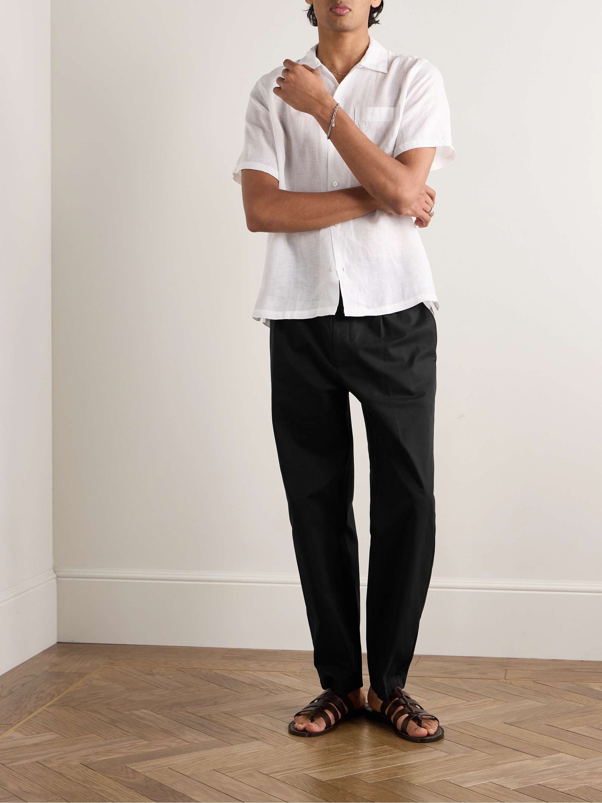 Lawrence Tapered Cotton-Blend Twill Trousers view