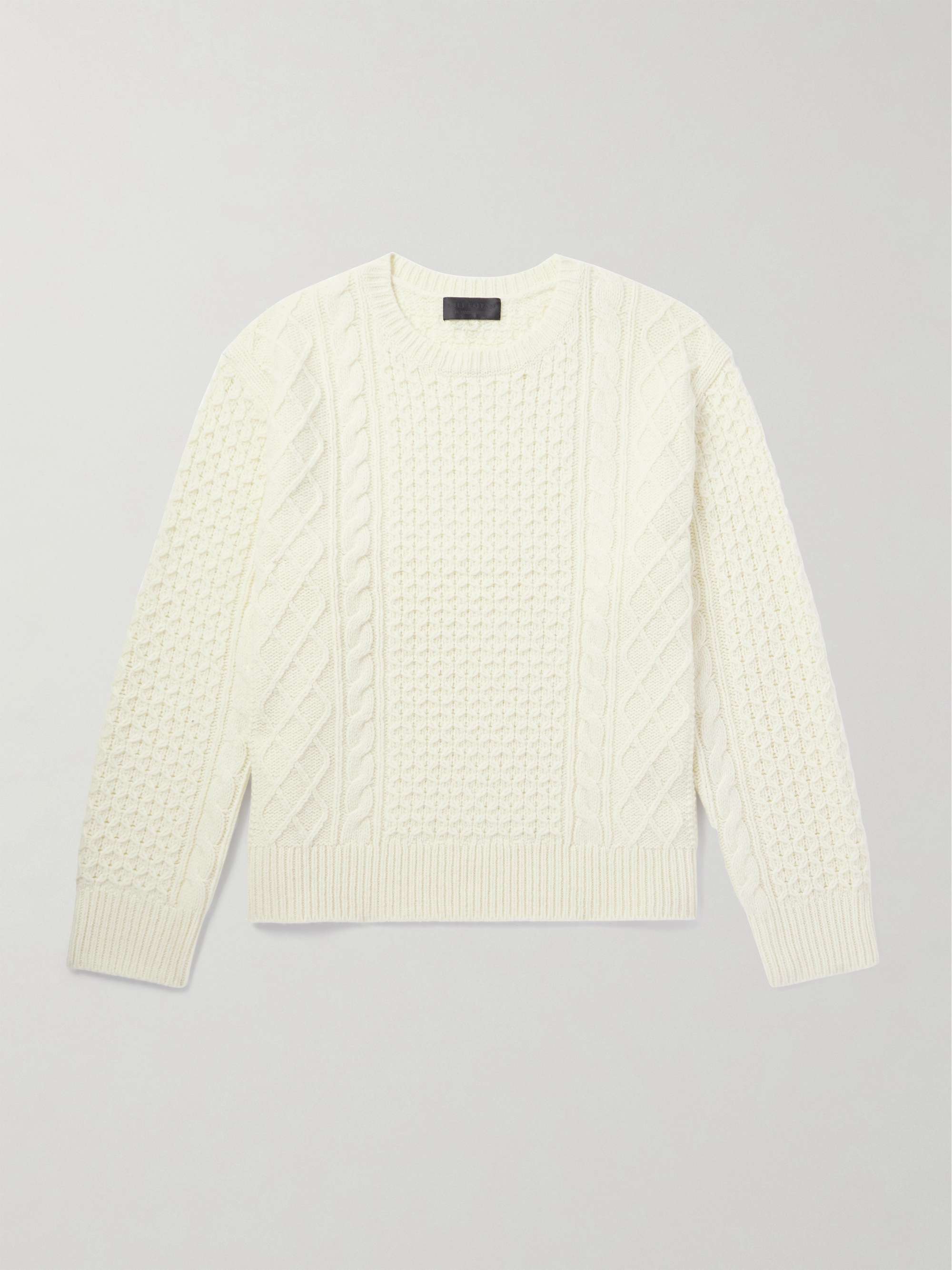 Owen Cable-Knit Merino Wool Sweater view