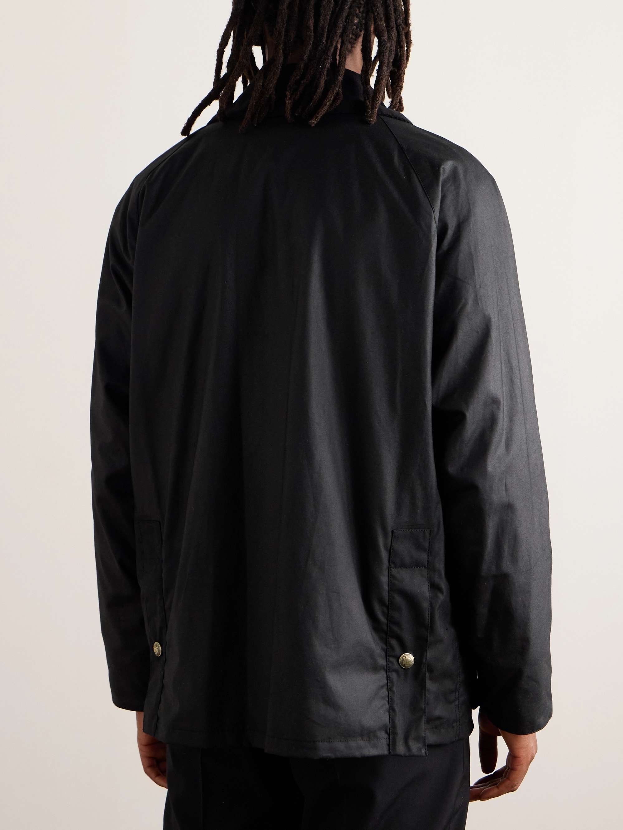 Kylian Corduroy-Trimmed Waxed Cotton-Canvas Field Jacket view