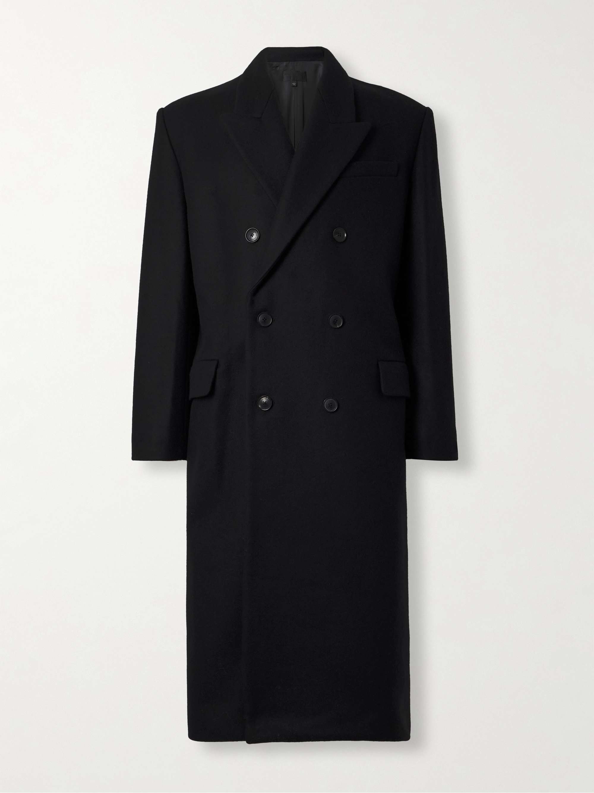Double-Breasted Wool-Blend Coat view