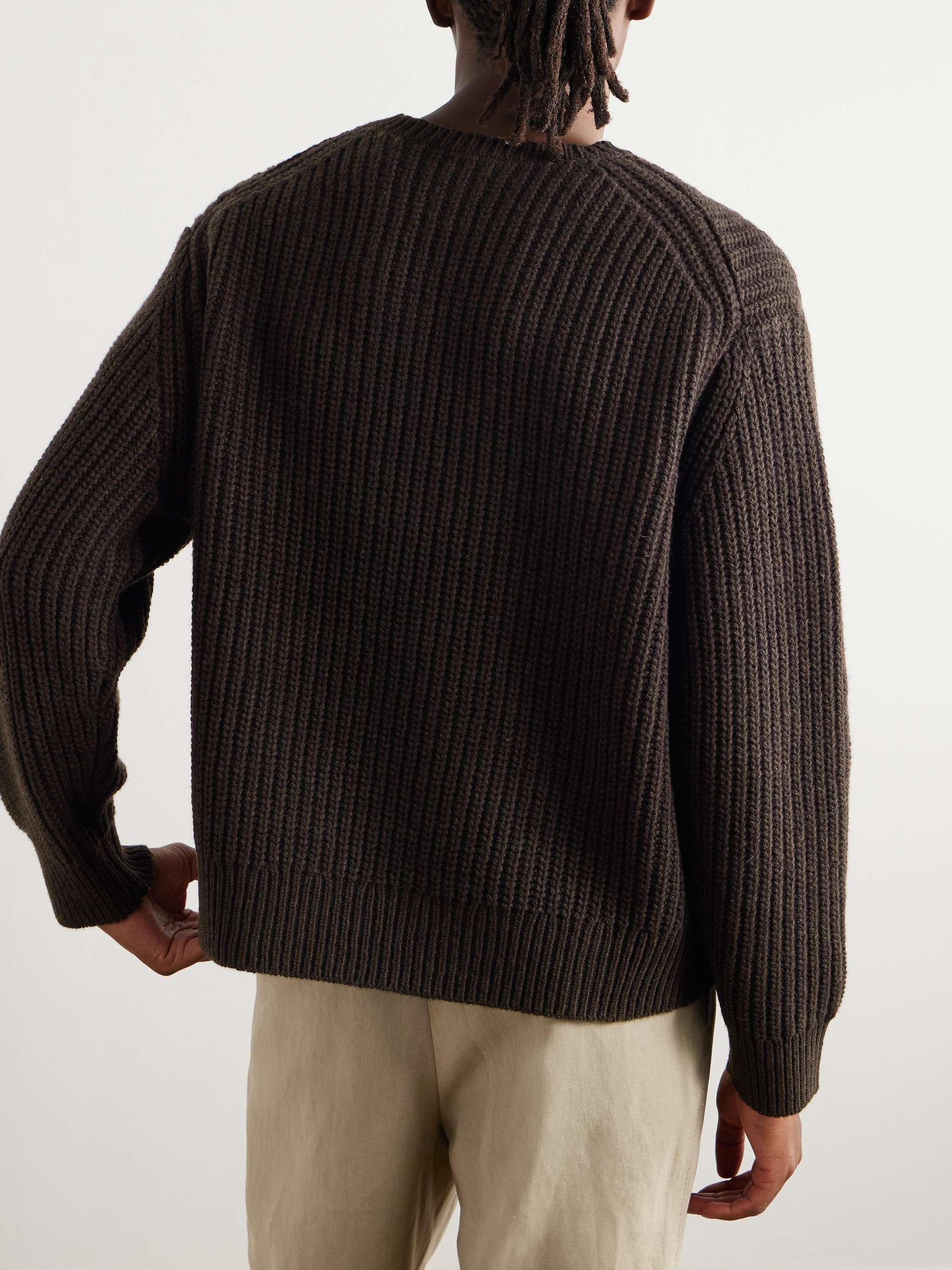 Tyler Ribbed Merino Wool Sweater view