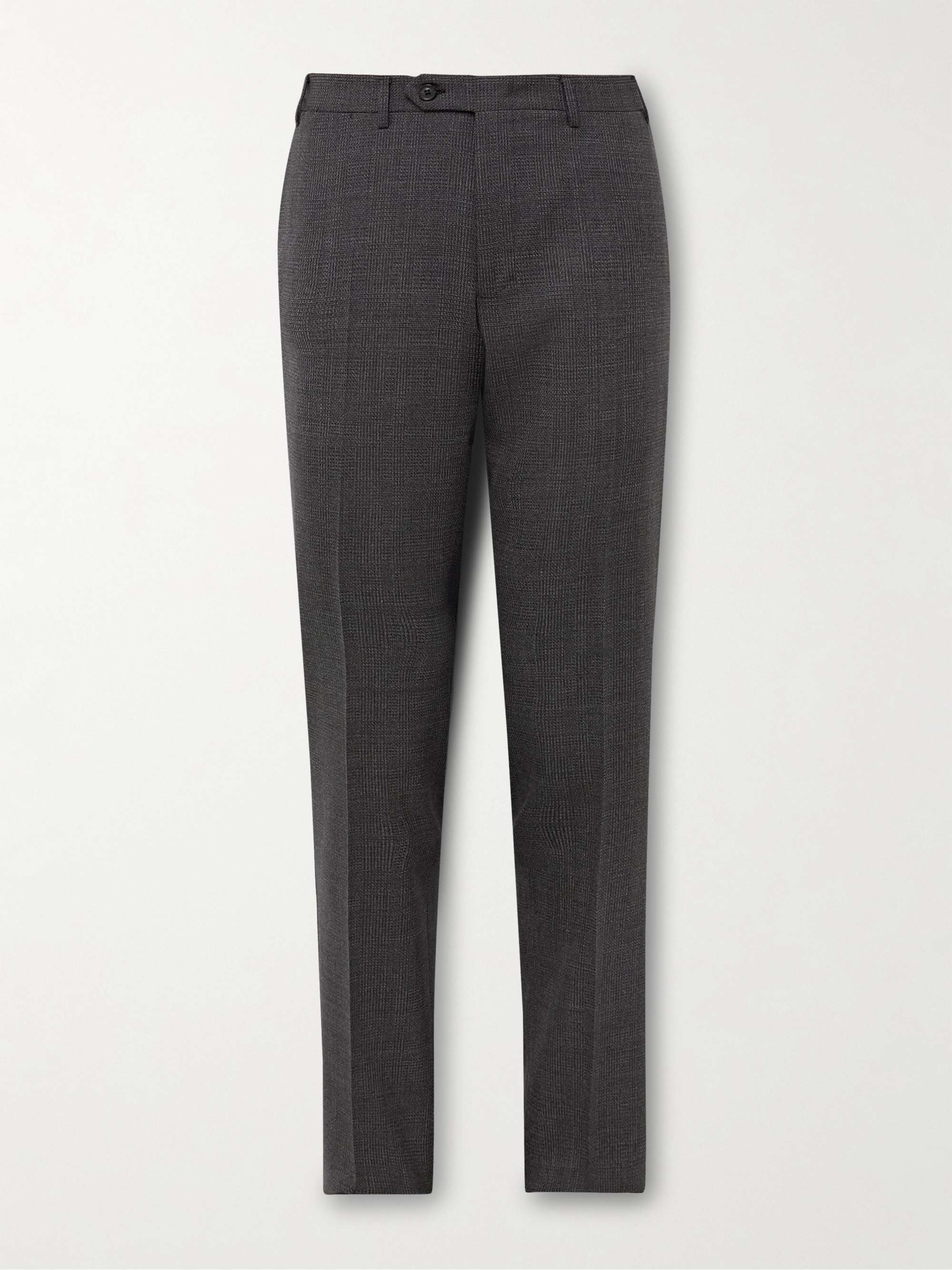 Slim-Fit Prince of Wales Checked Super 160s Wool Suit Trousers view