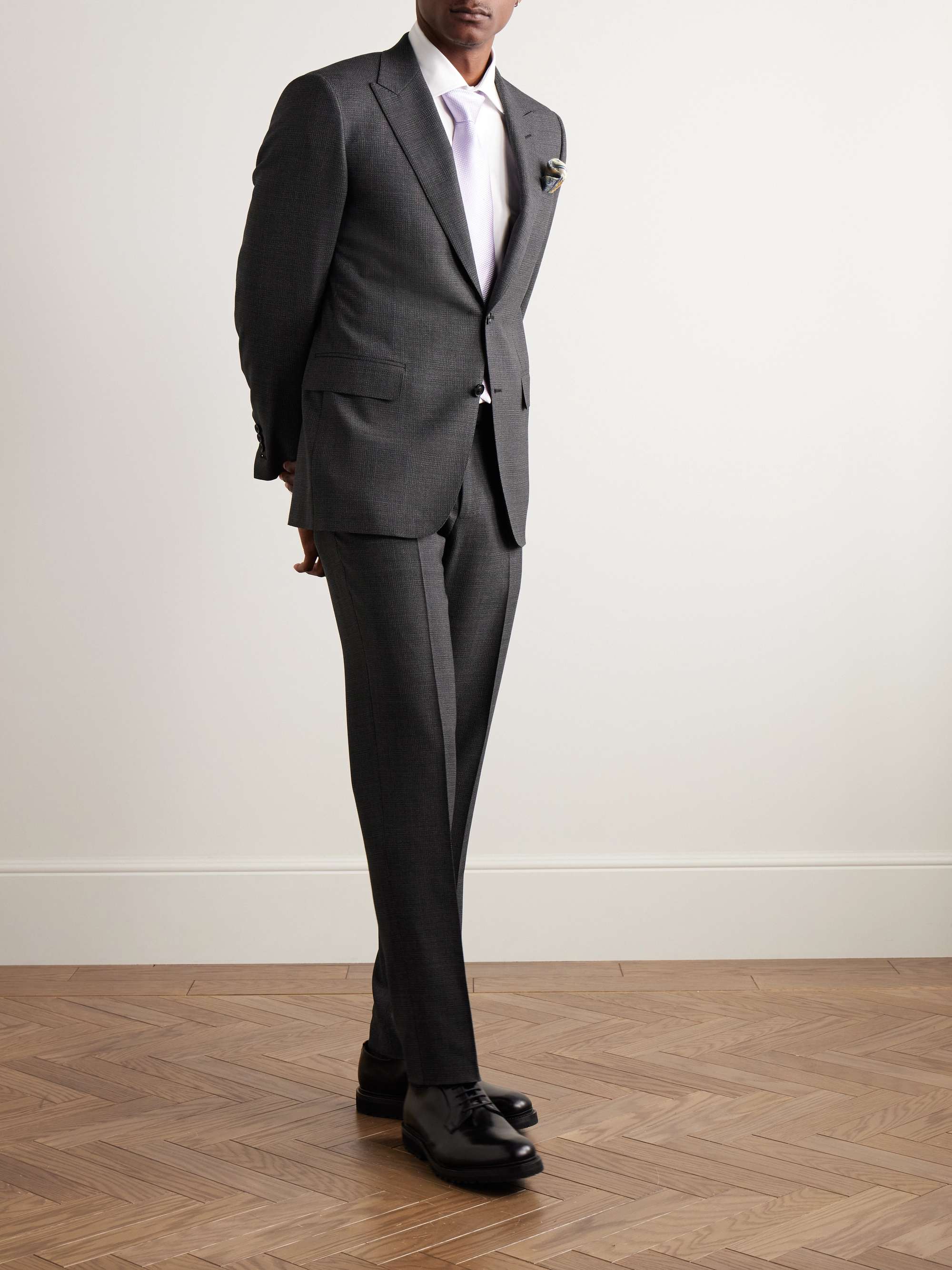 Slim-Fit Prince of Wales Checked Super 160s Wool Suit view