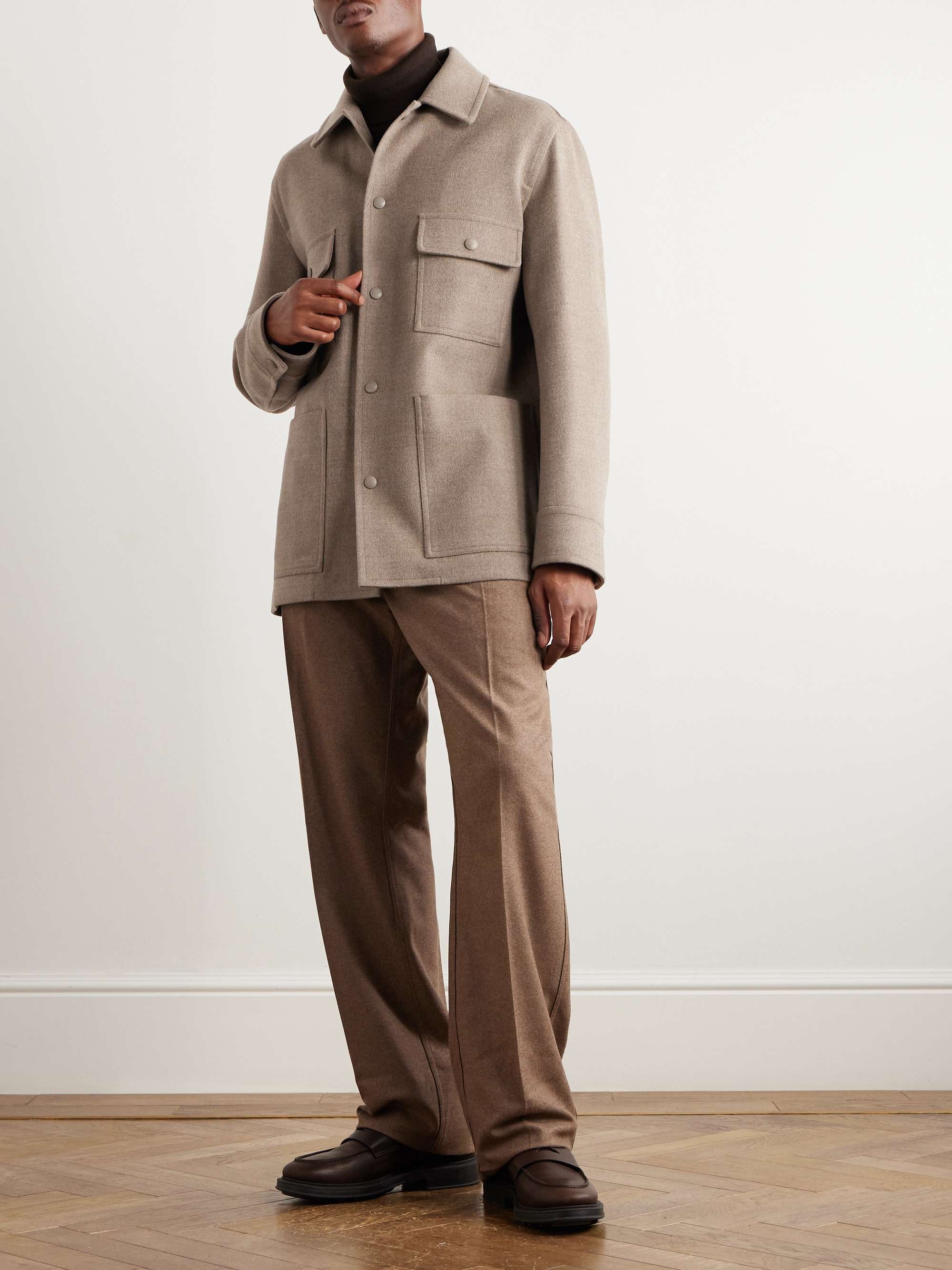 Darcy PECORA NERA® Wool-Felt Overshirt view