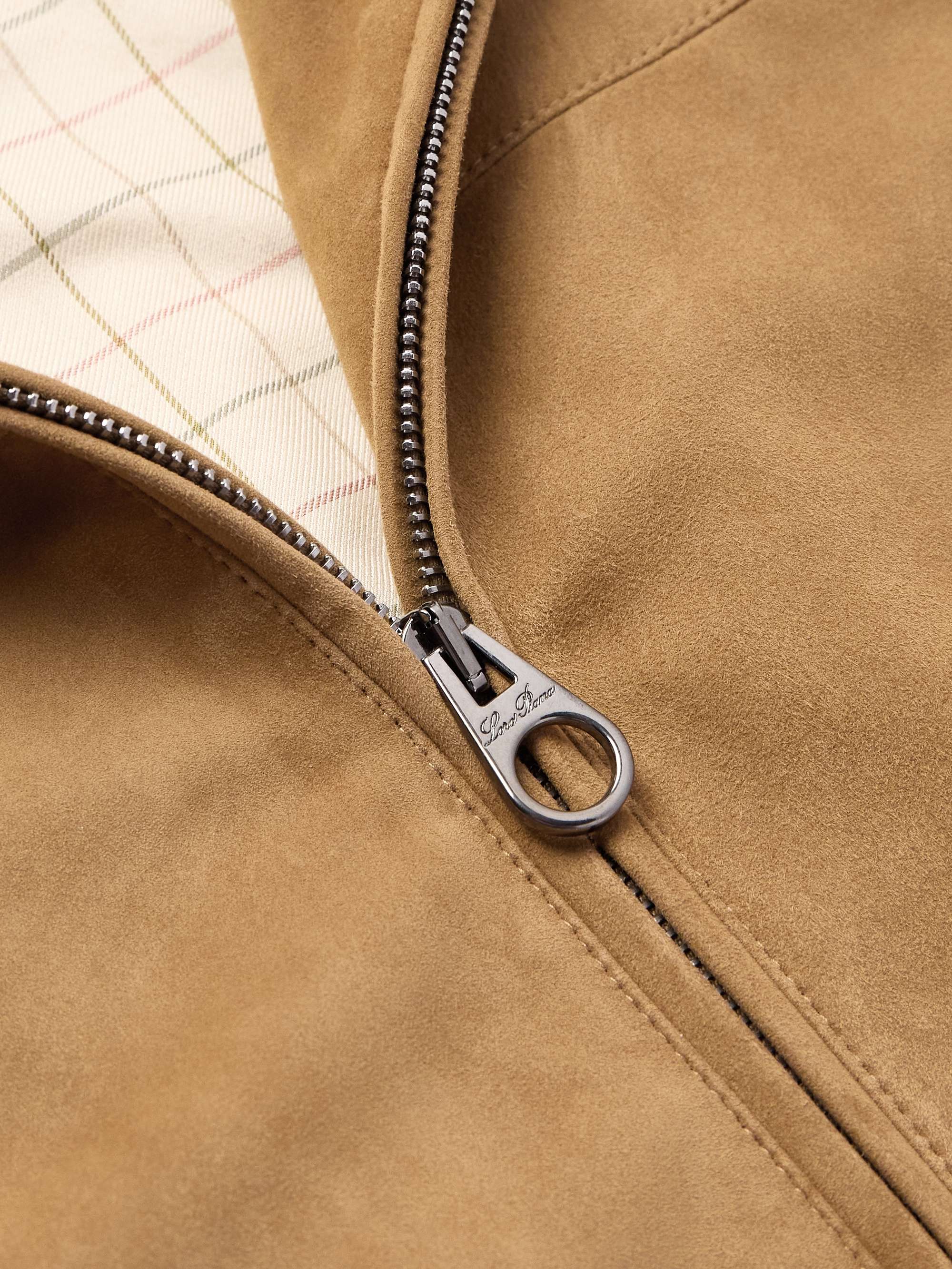 Suede Zip-Up Bomber Jacket view