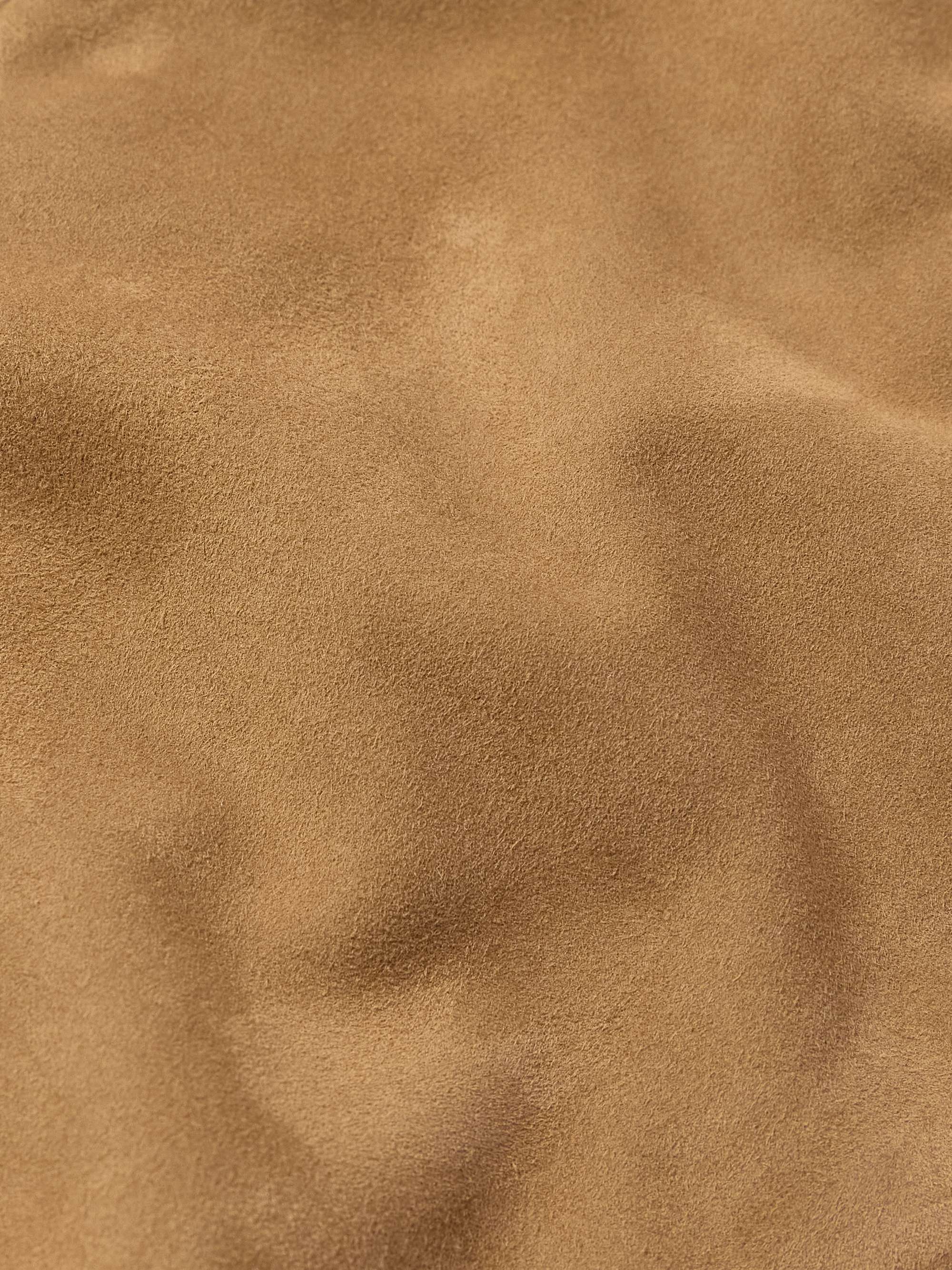 Suede Zip-Up Bomber Jacket view
