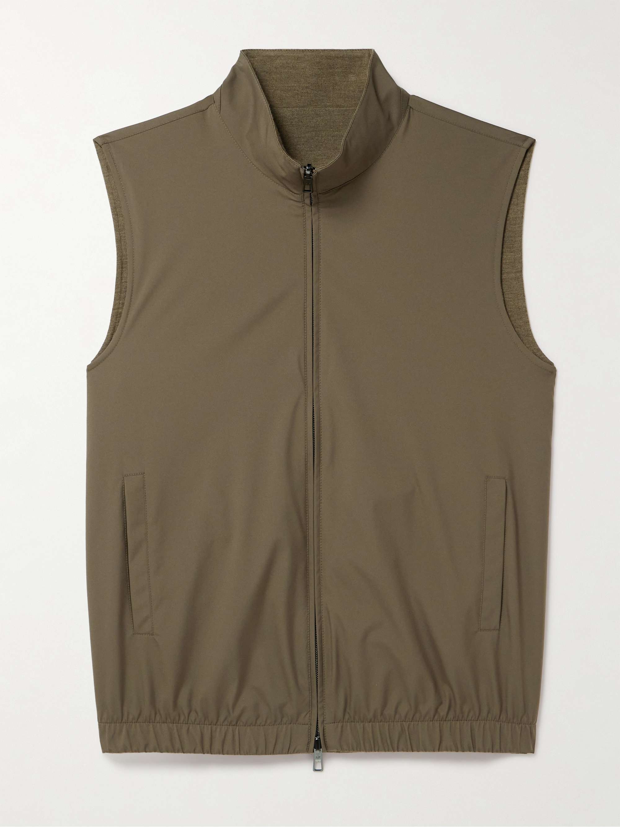 Slim-Fit Reversible Storm System® Shell and Super Wish® Virgin Wool Gilet view