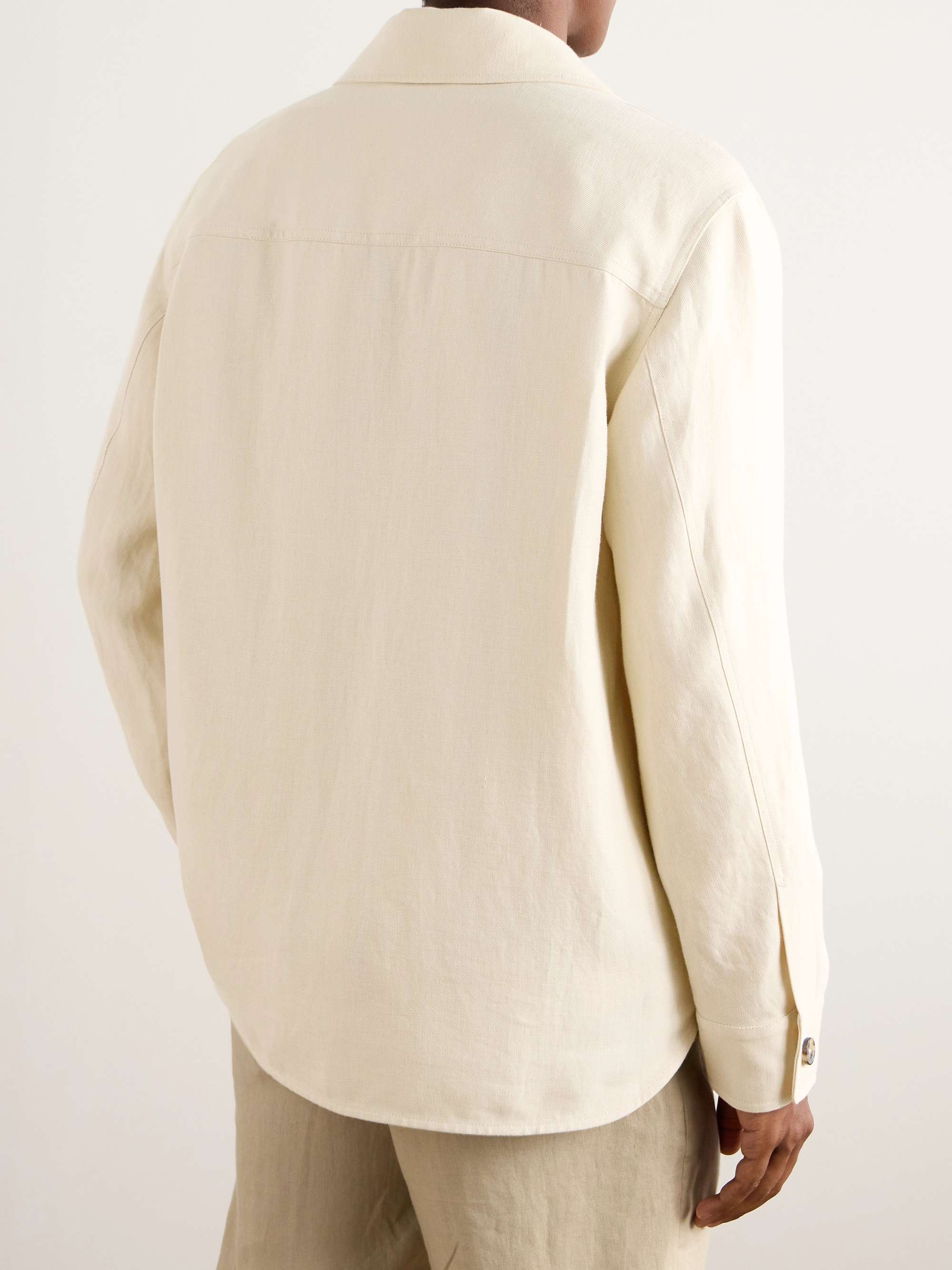 Evando Linen-Twill Overshirt view