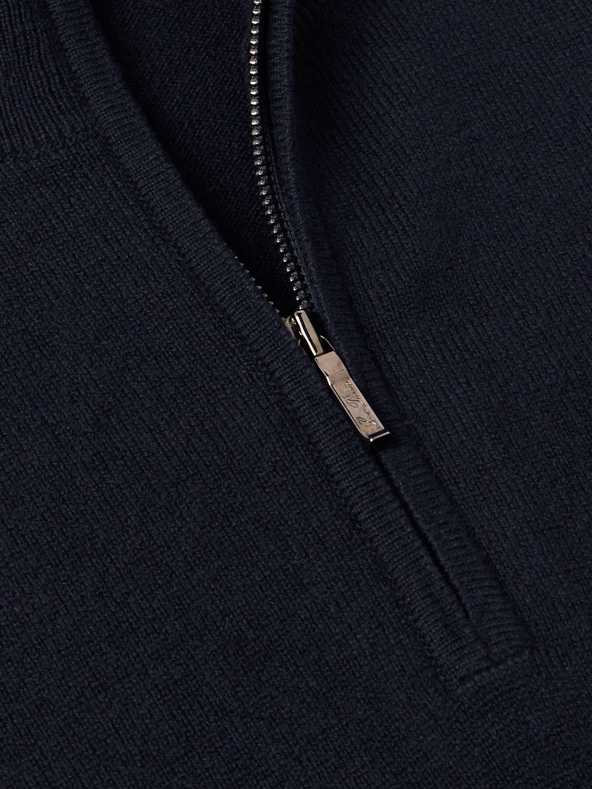 Slim-Fit Baby Cashmere Half-Zip Sweater view
