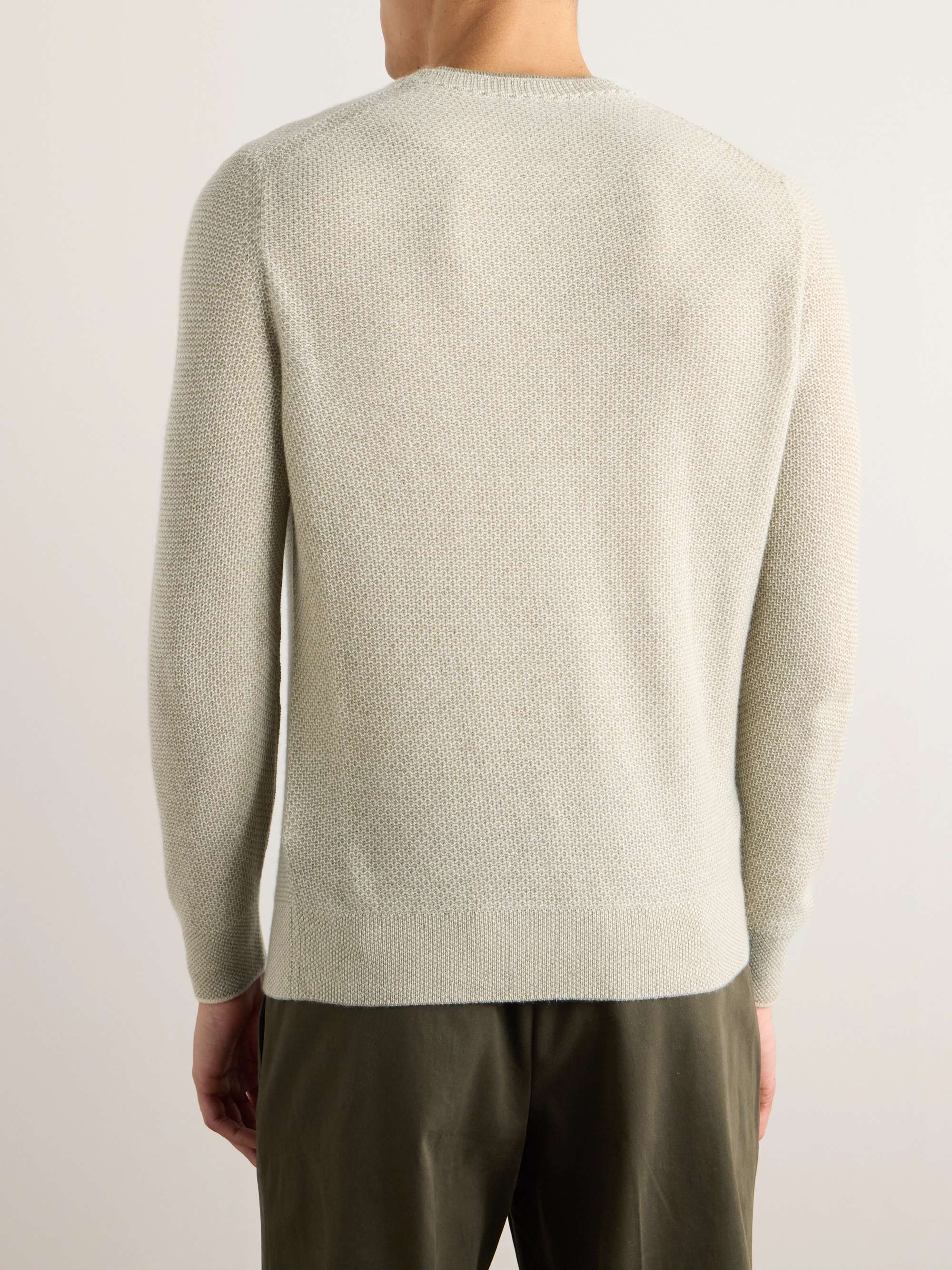 Honeycomb-Knit Cashmere Sweater view