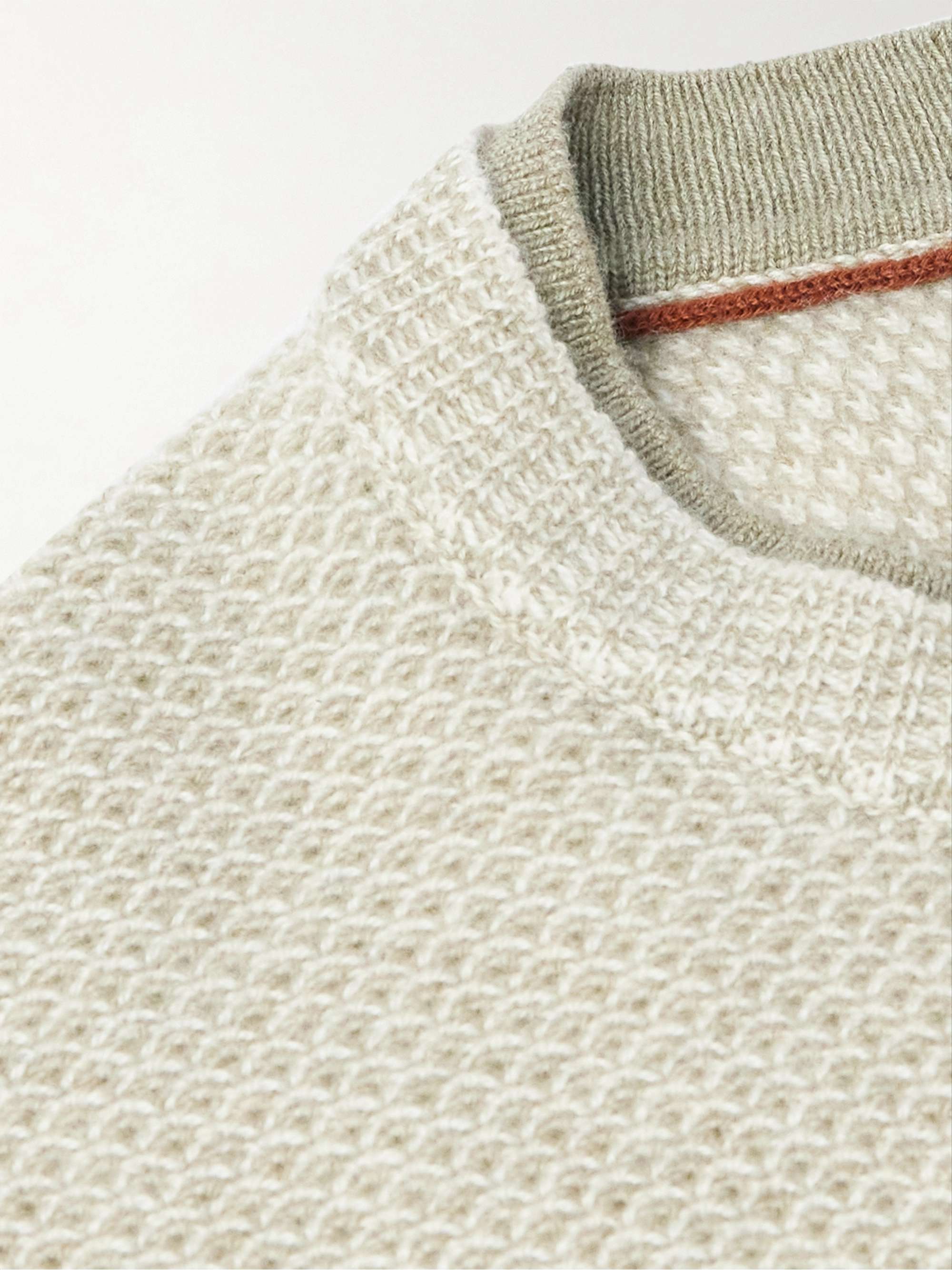 Honeycomb-Knit Cashmere Sweater view