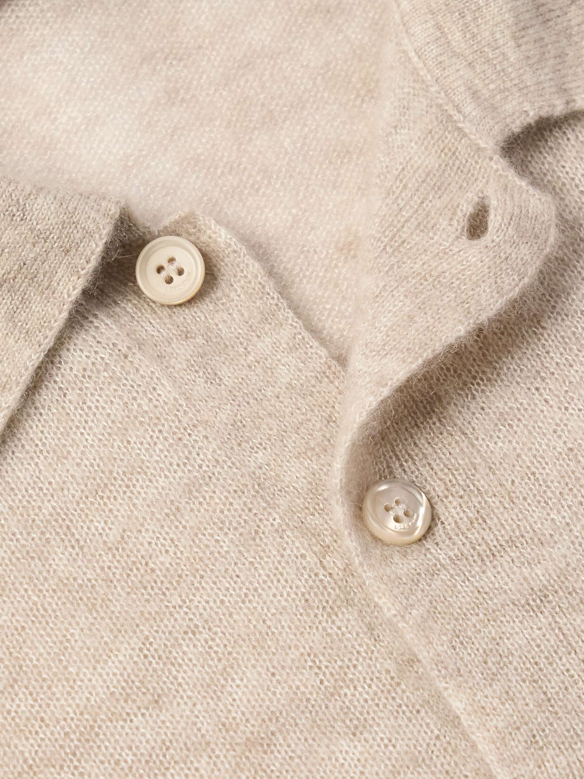 Camino Brushed Cashmere and Silk-Blend Polo Shirt view