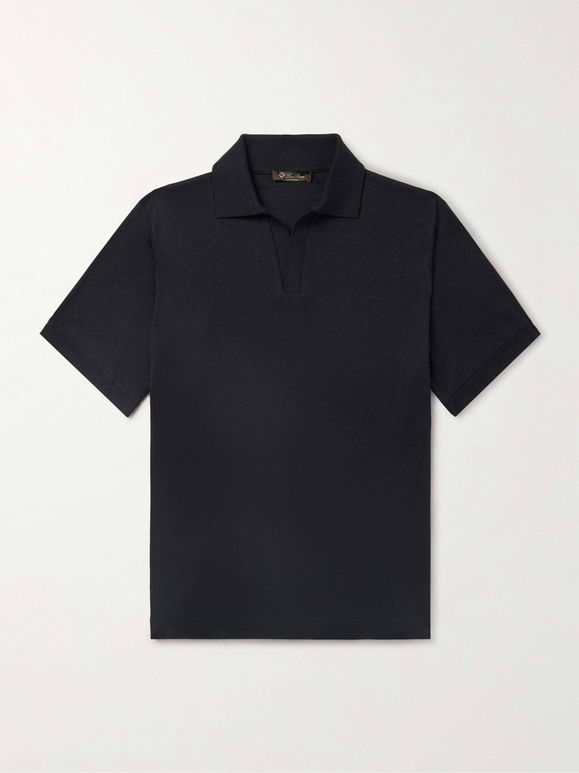 Valpiana Silk and Cotton-Blend Polo Shirt view