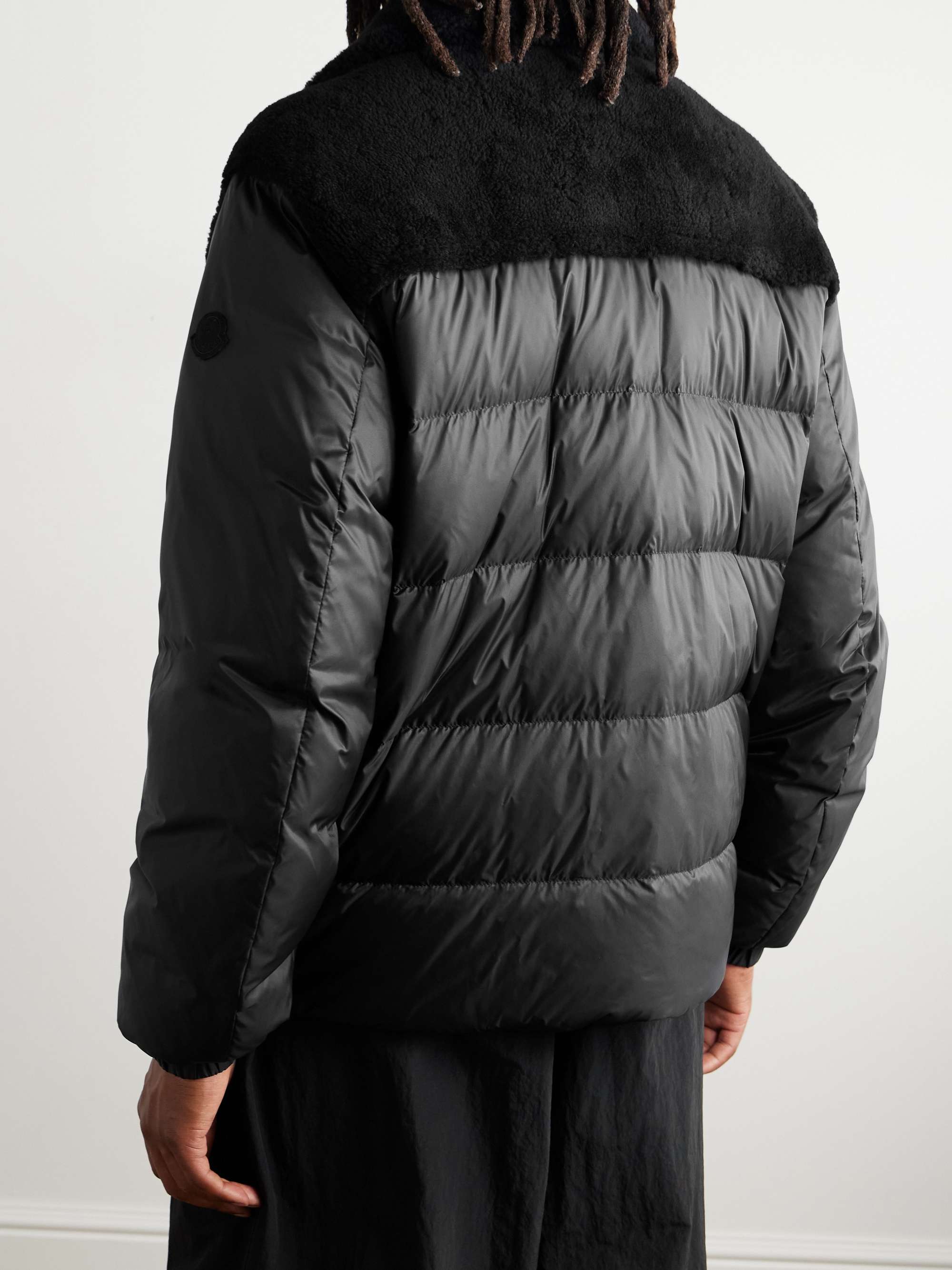 Suestado Logo-Appliquéd Shearling-Panelled Nylon Down Jacket view