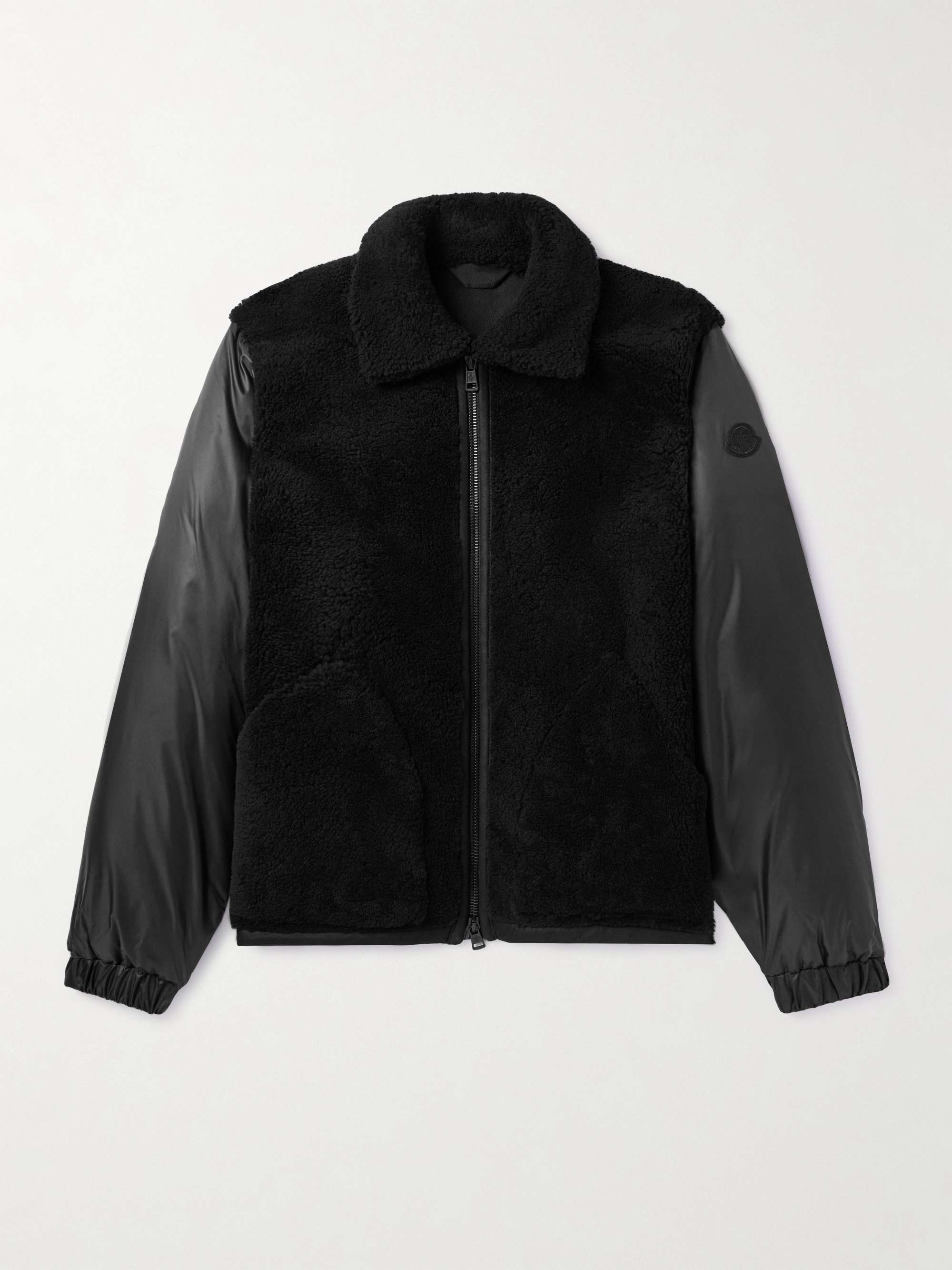 Suestado Logo-Appliquéd Shearling-Panelled Nylon Down Jacket view