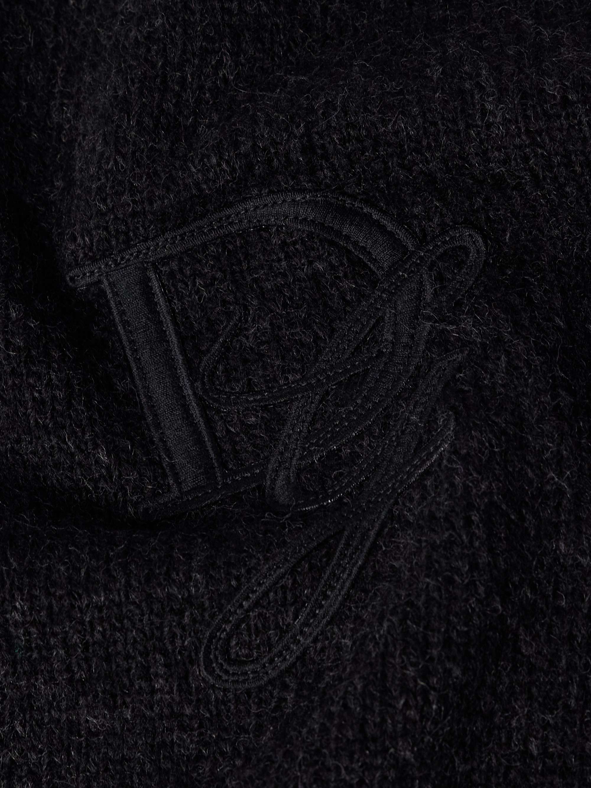Logo-Appliquéd Knitted Polo Shirt view