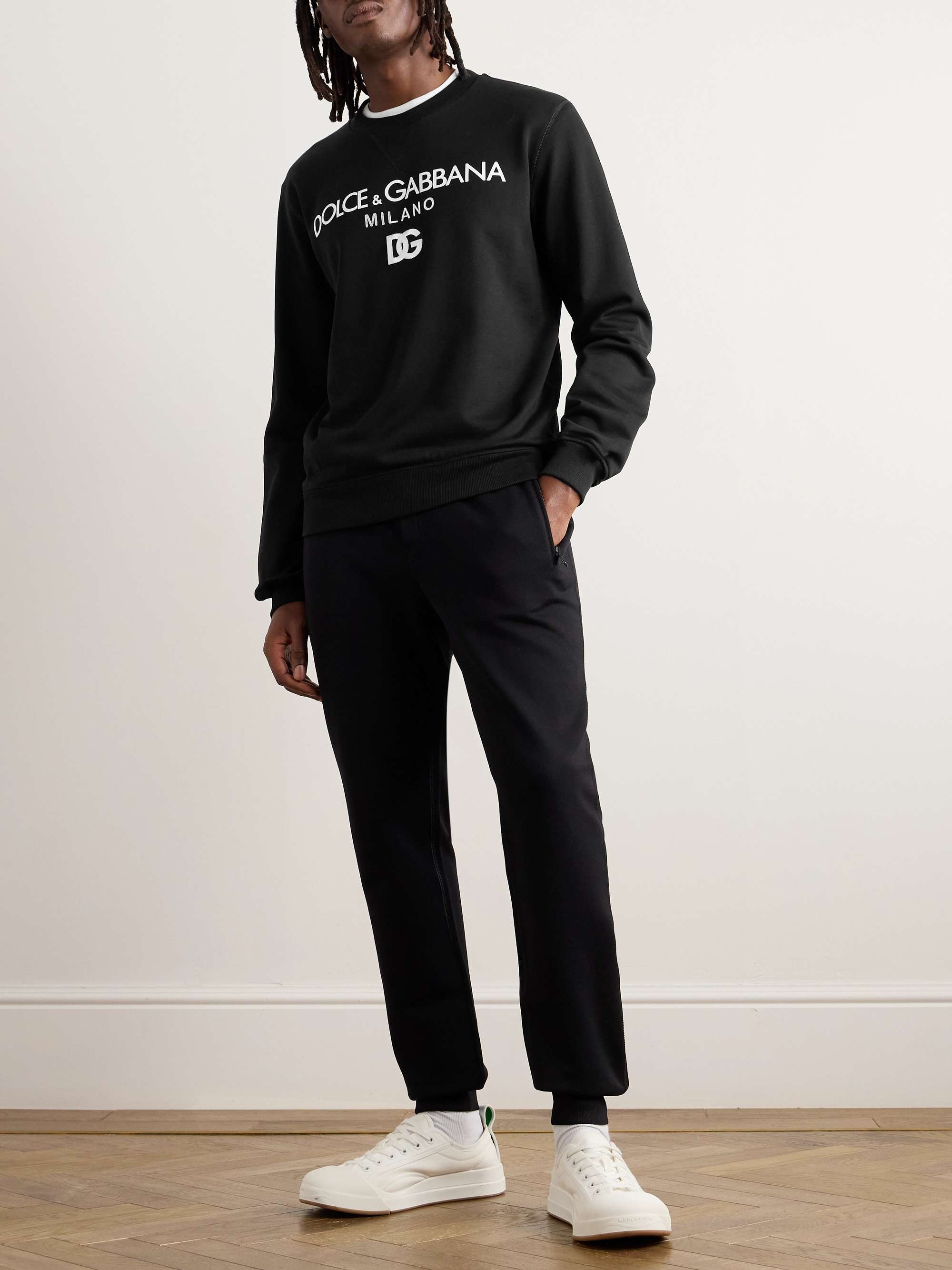 Logo-Print Embroidered Cotton-Jersey Sweatshirt view