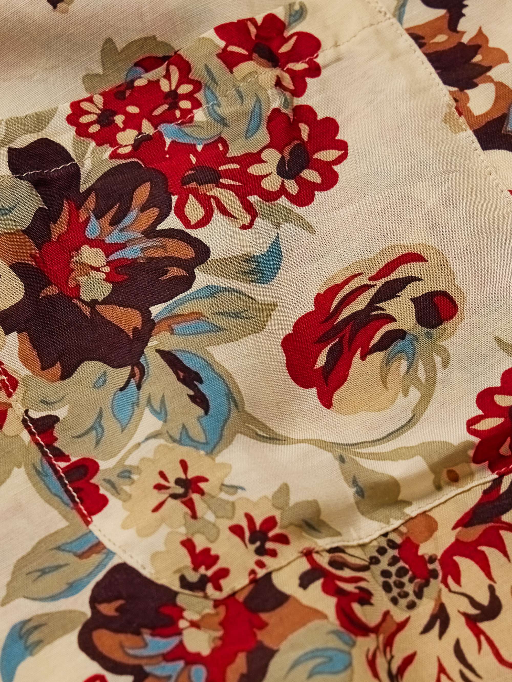 Camp-Collar Floral-Print Woven Shirt view