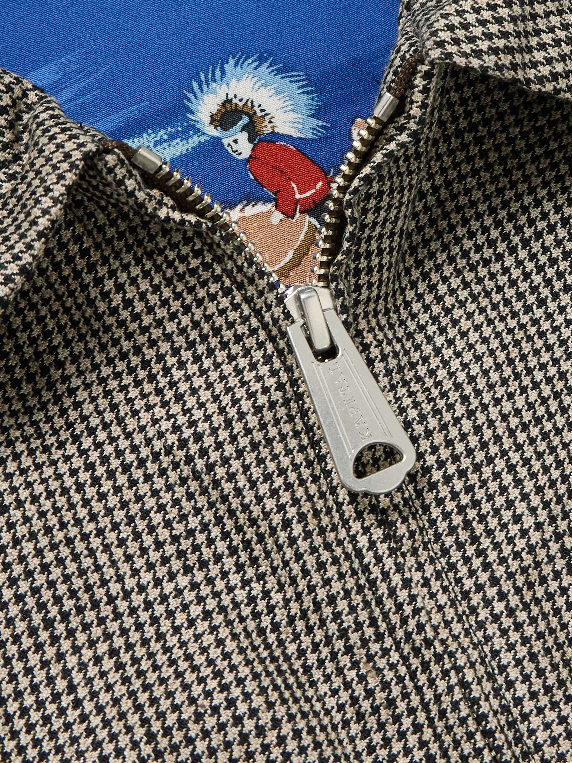 Houndstooth Linen Blouson Jacket view