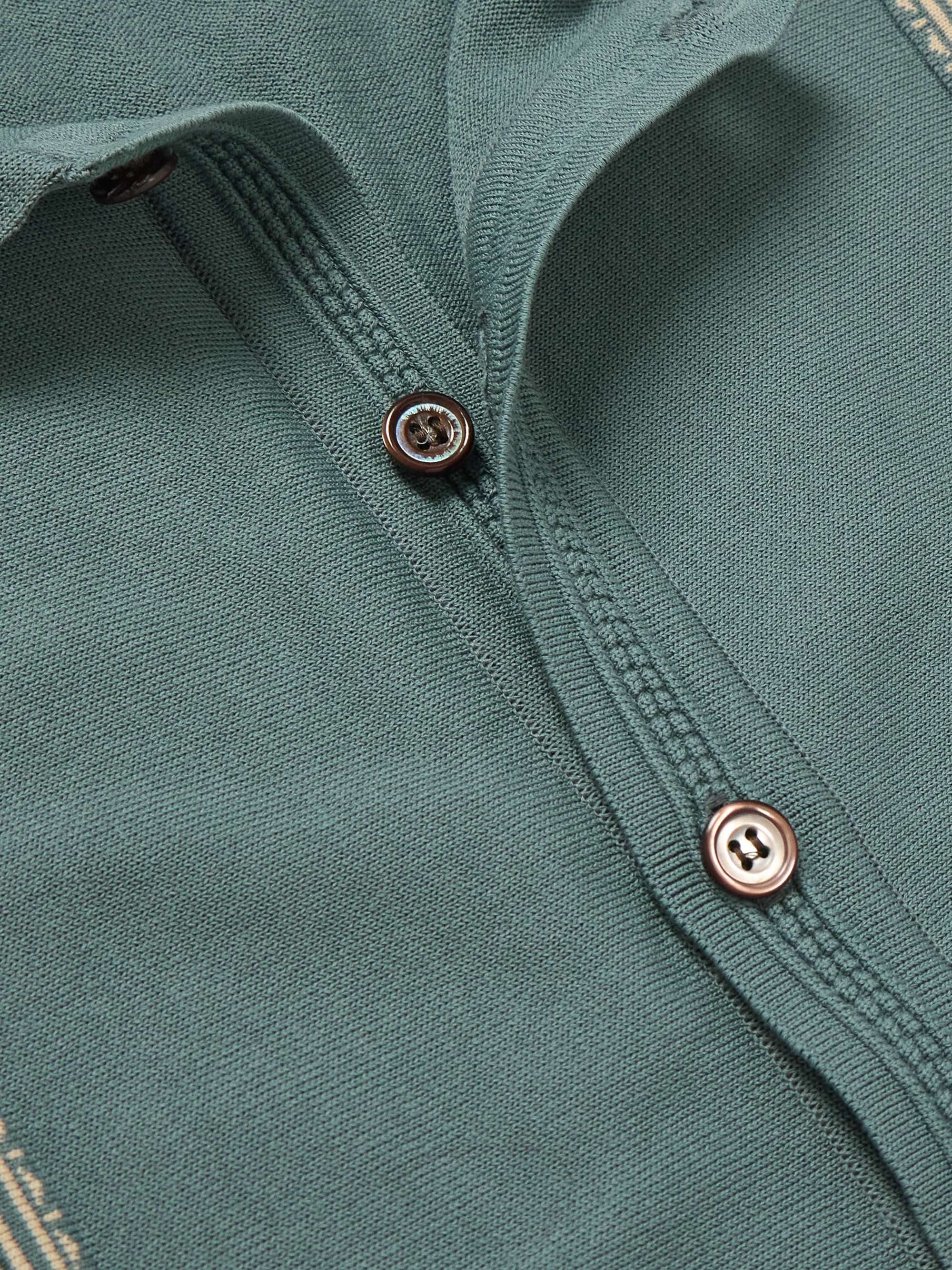 Tennessee Embroidered Cotton-Blend Jersey Polo Shirt view