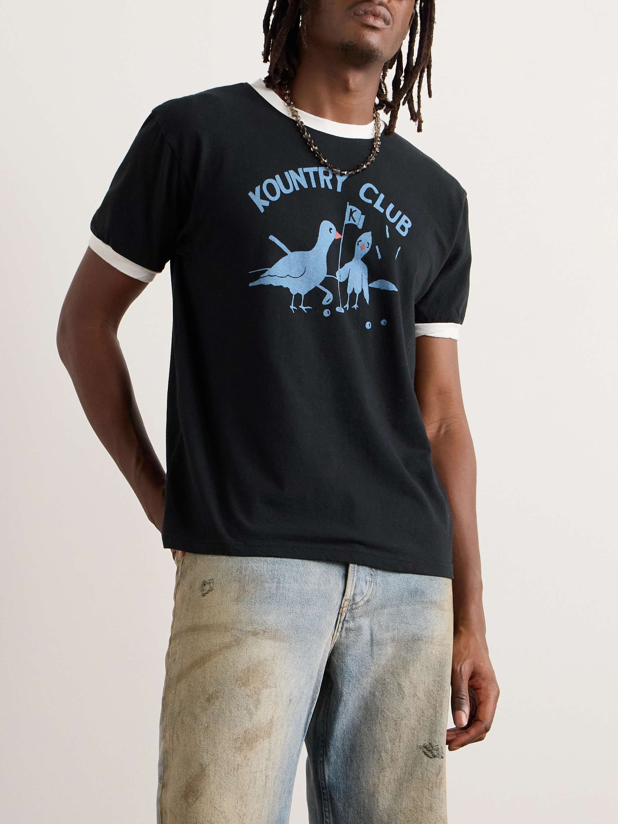 Slim-Fit Logo-Print Cotton-Jersey T-Shirt view