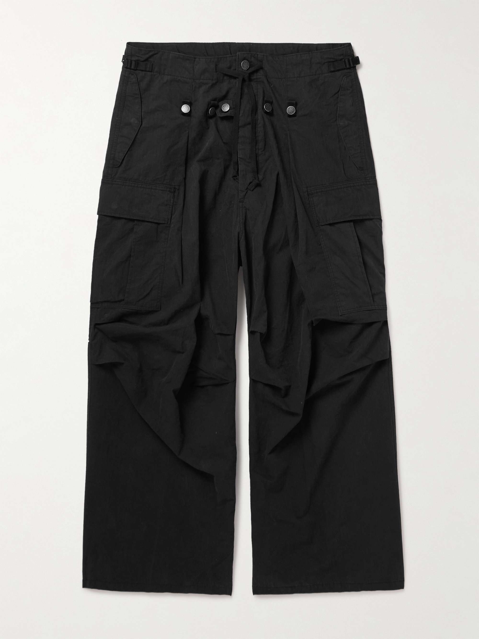 Jumbo Wide-Leg Cotton-Blend Ripstop Cargo Trousers view