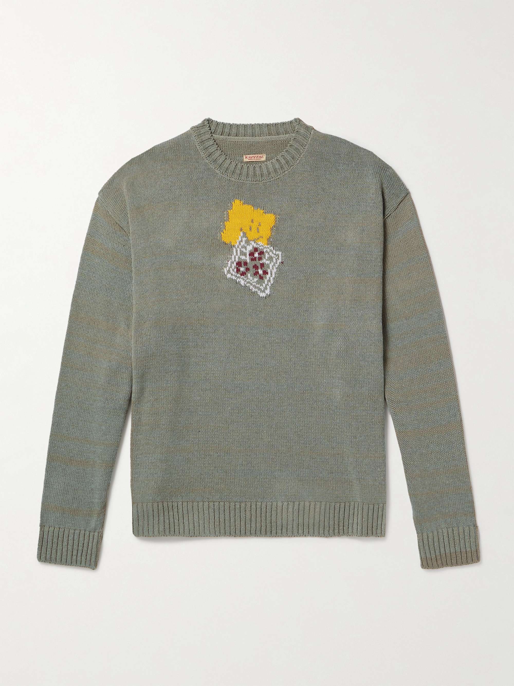 Peckish Rainbowy Intarsia Cotton-Blend Sweater view